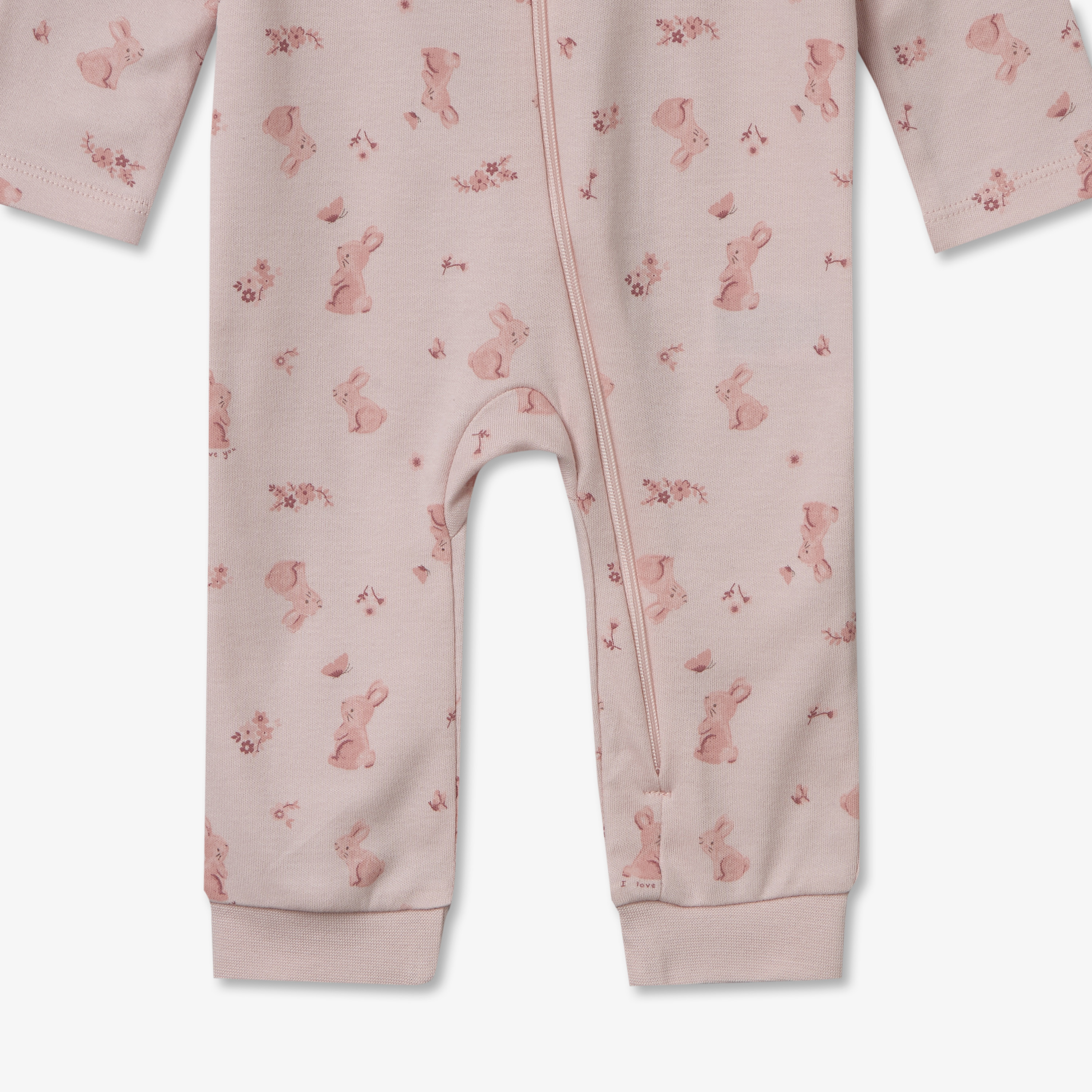 Juniors Cotton Crew Neck Long Sleeves Sleepsuit with Bunny Print-baby-girls-clothing-nightwear-sleepsuits-image-5