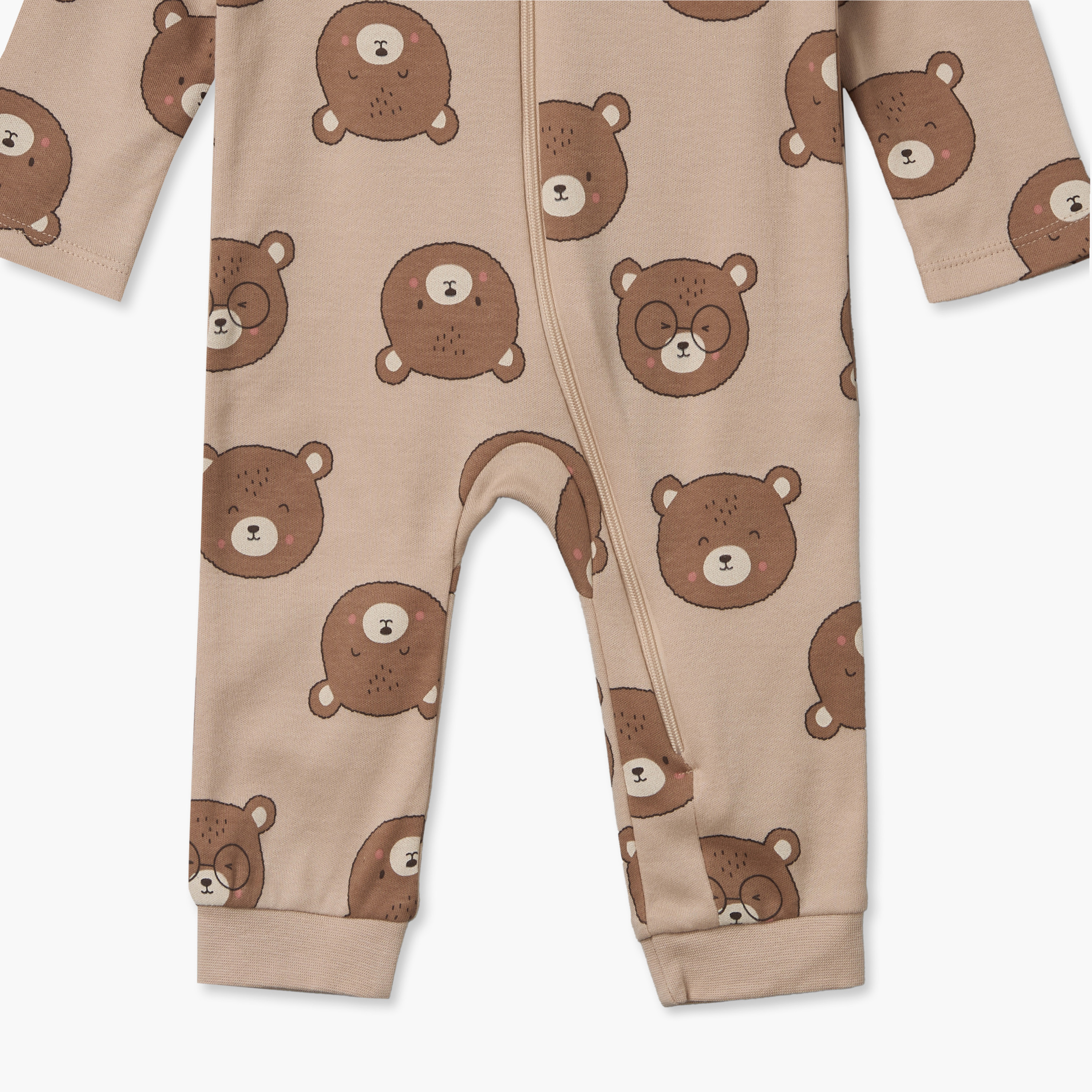 Juniors Cotton Crew Neck Long Sleeves Sleepsuit with Zip Closure-baby-boys-clothing-nightwear-sleepsuits-image-5