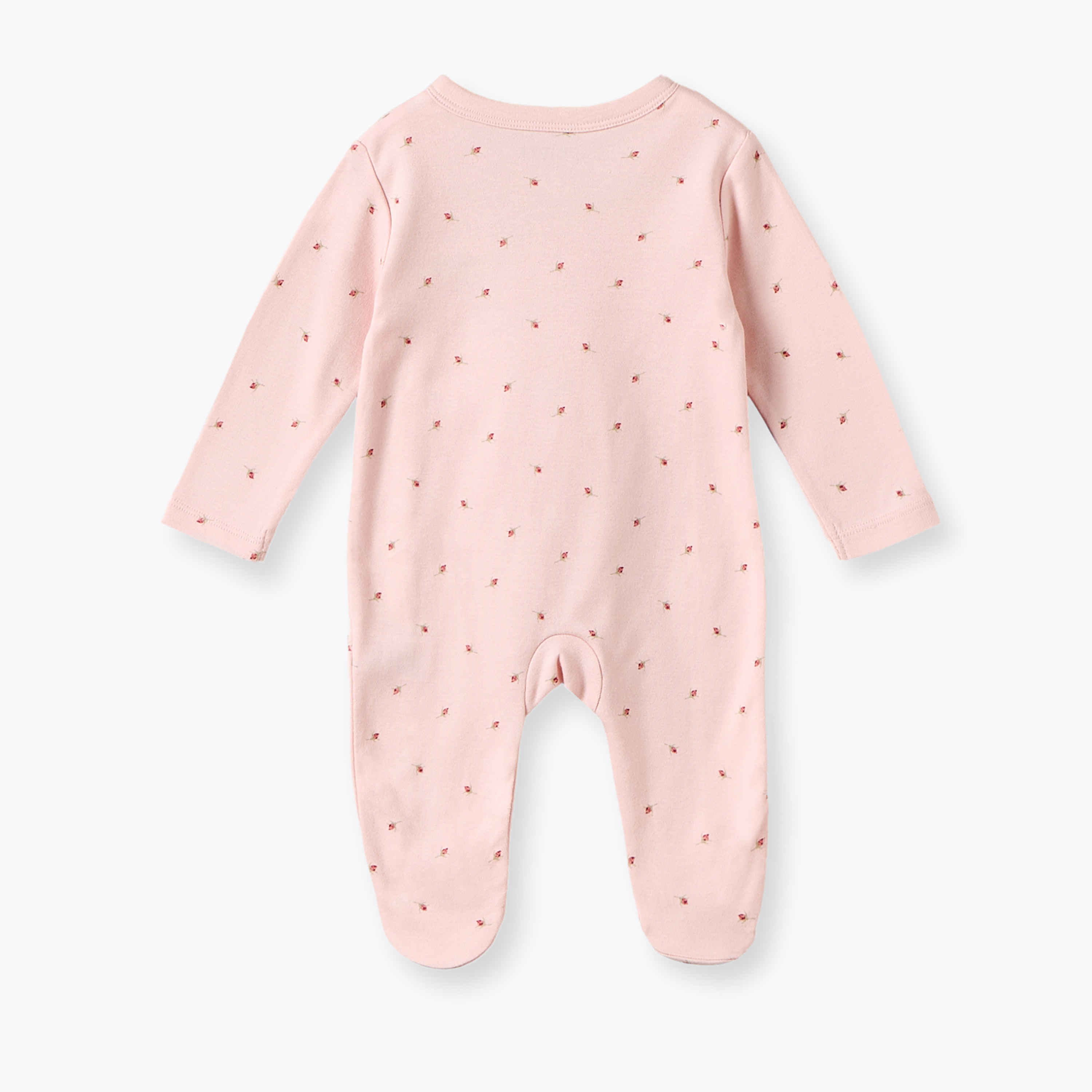 Juniors Cotton Crew Neck Long Sleeves Sleepsuit with Floral Print-baby-girls-clothing-nightwear-sleepsuits-image-2