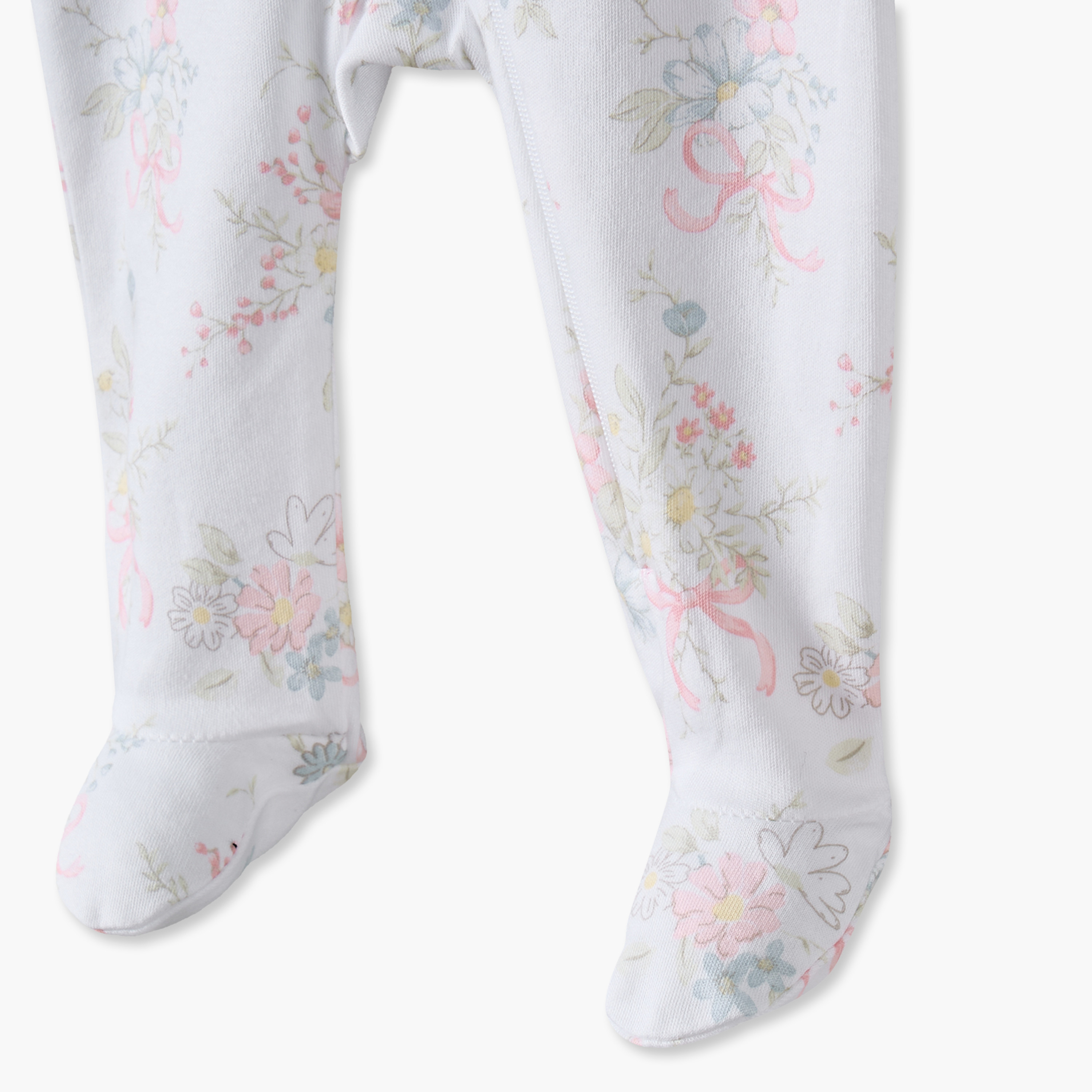 Juniors Cotton Crew Neck Long Sleeves Sleepsuit with Floral Print-baby-girls-clothing-nightwear-sleepsuits-image-4