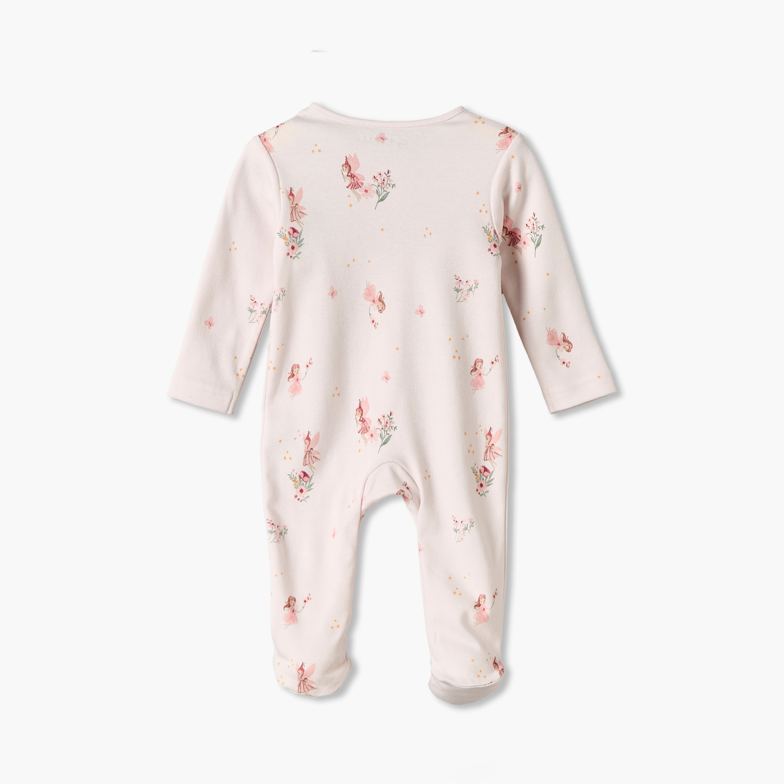 Juniors Cotton Crew Neck Long Sleeves Sleepsuit with Fairy Print-baby-girls-clothing-nightwear-sleepsuits-image-3