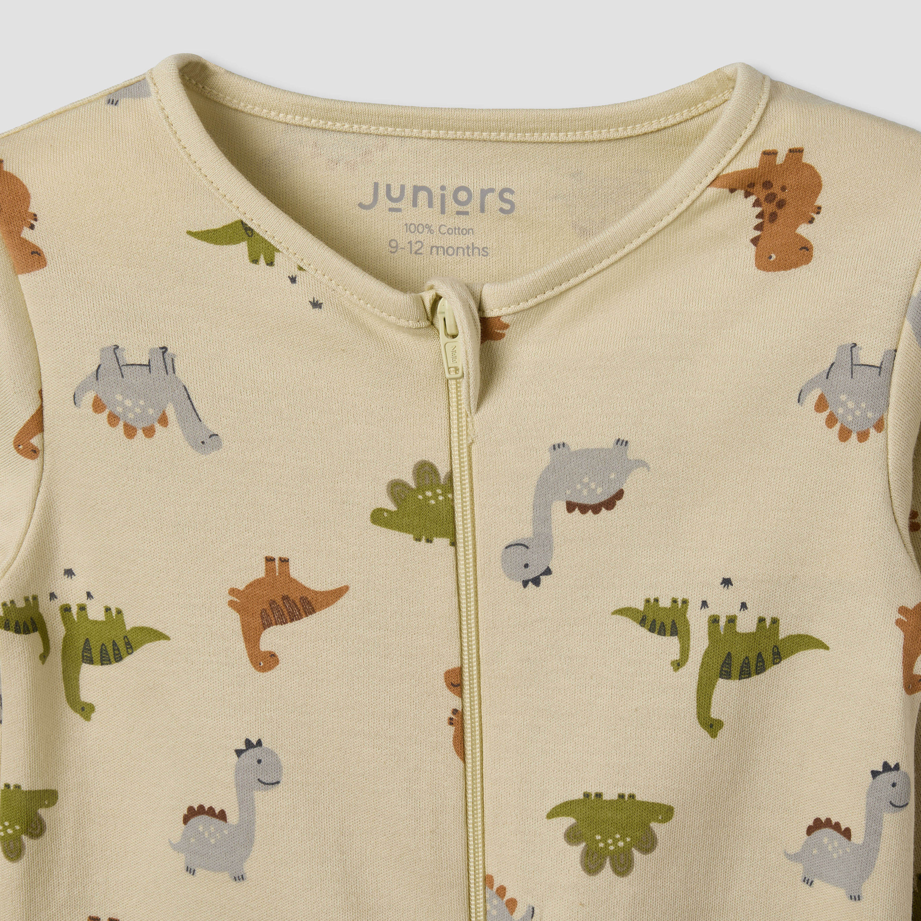 Juniors Cotton Round Neck Long Sleeves Sleepsuit with Dinosaur Print-promo_babyshop_Buy3for69_QAT130126-image-4