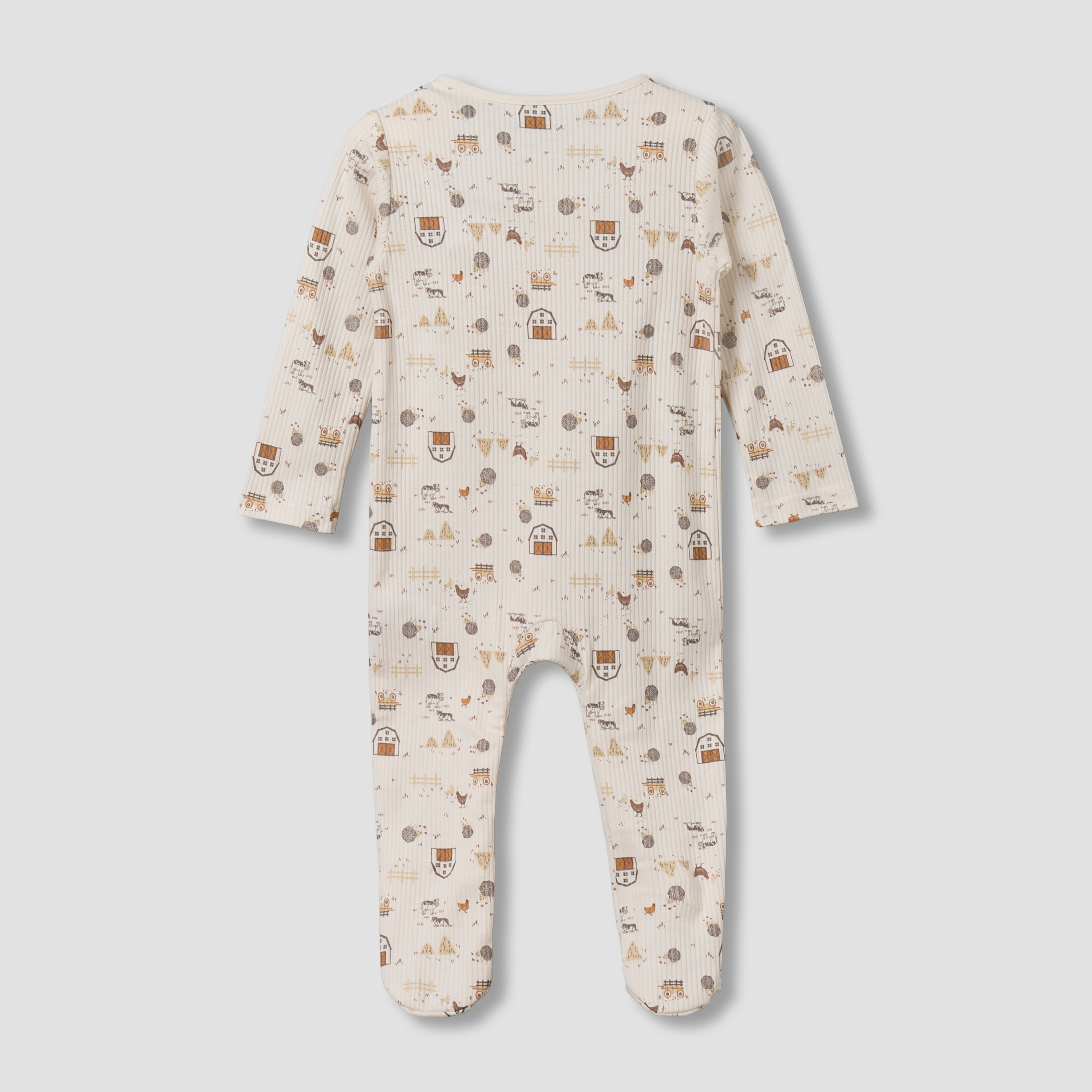 Juniors Cotton Round Neck Long Sleeves Sleepsuit with Farm Print-promo_babyshop_Buy3for69_QAT130126-image-3