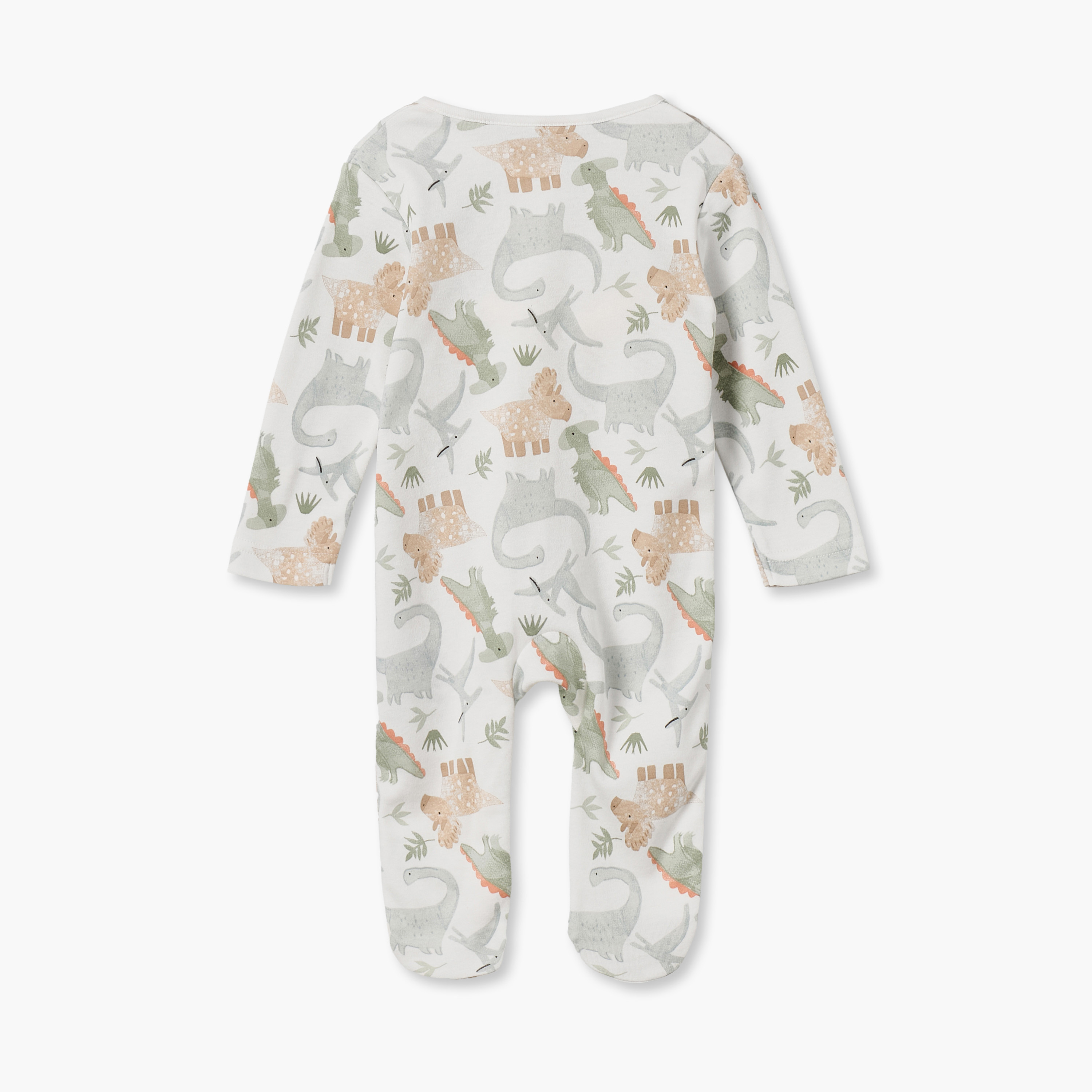 Juniors Cotton Crew Neck Long Sleeves Sleepsuit with Dinosaur Print-baby-boys-clothing-nightwear-sleepsuits-image-3
