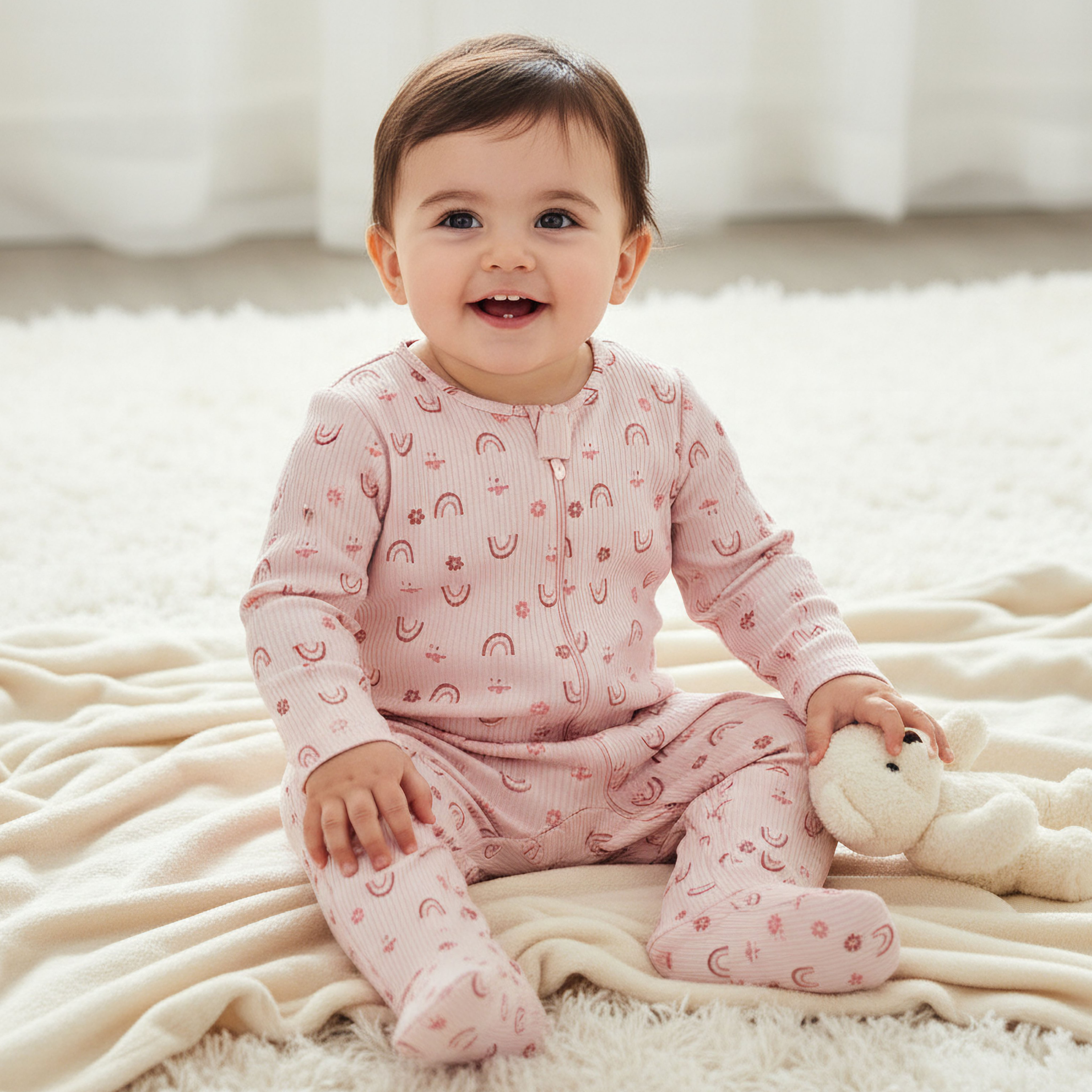 Juniors Cotton Round Neck Long Sleeves Sleepsuit with Fun Print-promo_babyshop_Buy3for69_OMN130126-image-1