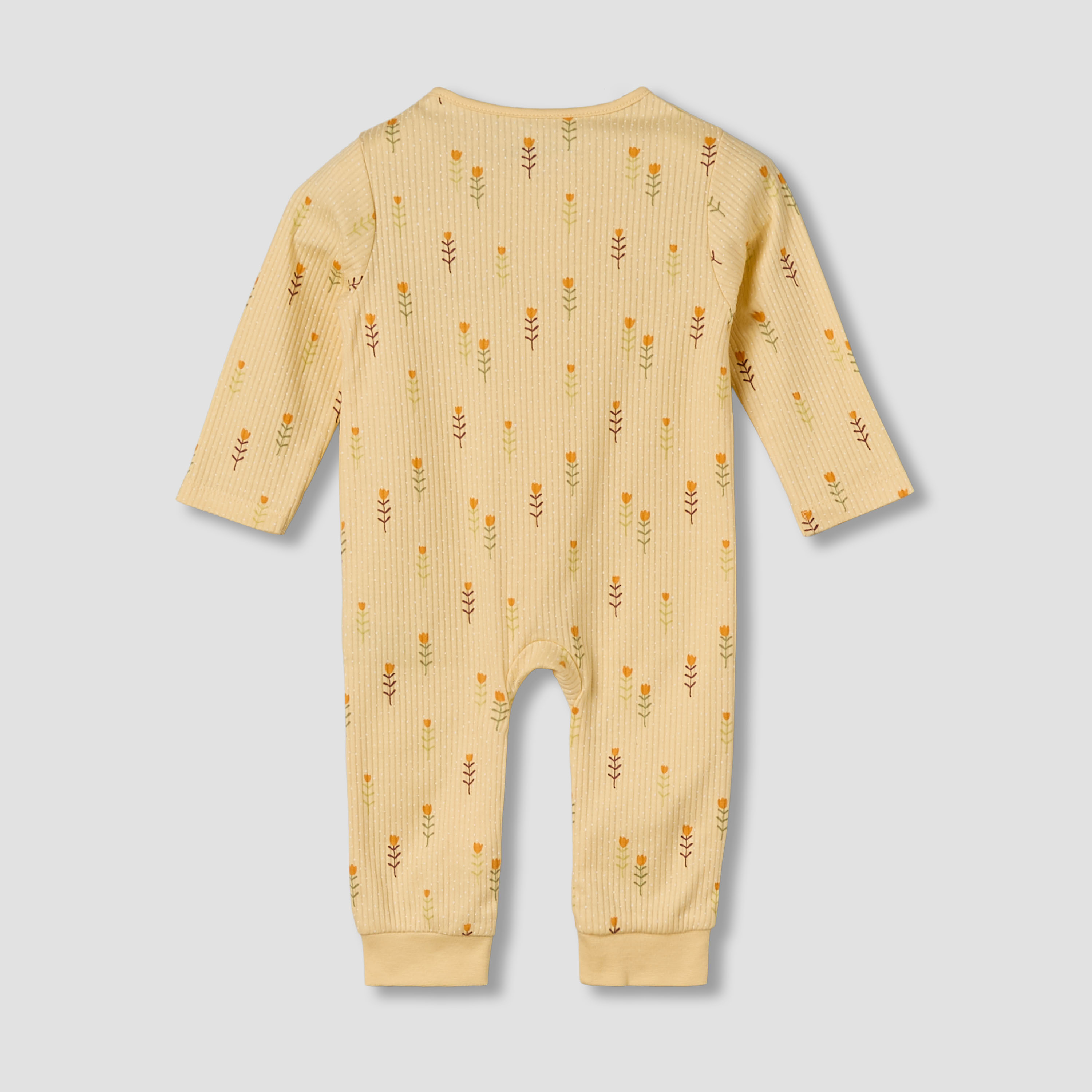 Juniors Cotton Round Neck Long Sleeves Sleepsuit with Floral Print-baby-girls-clothing-nightwear-sleepsuits-image-3