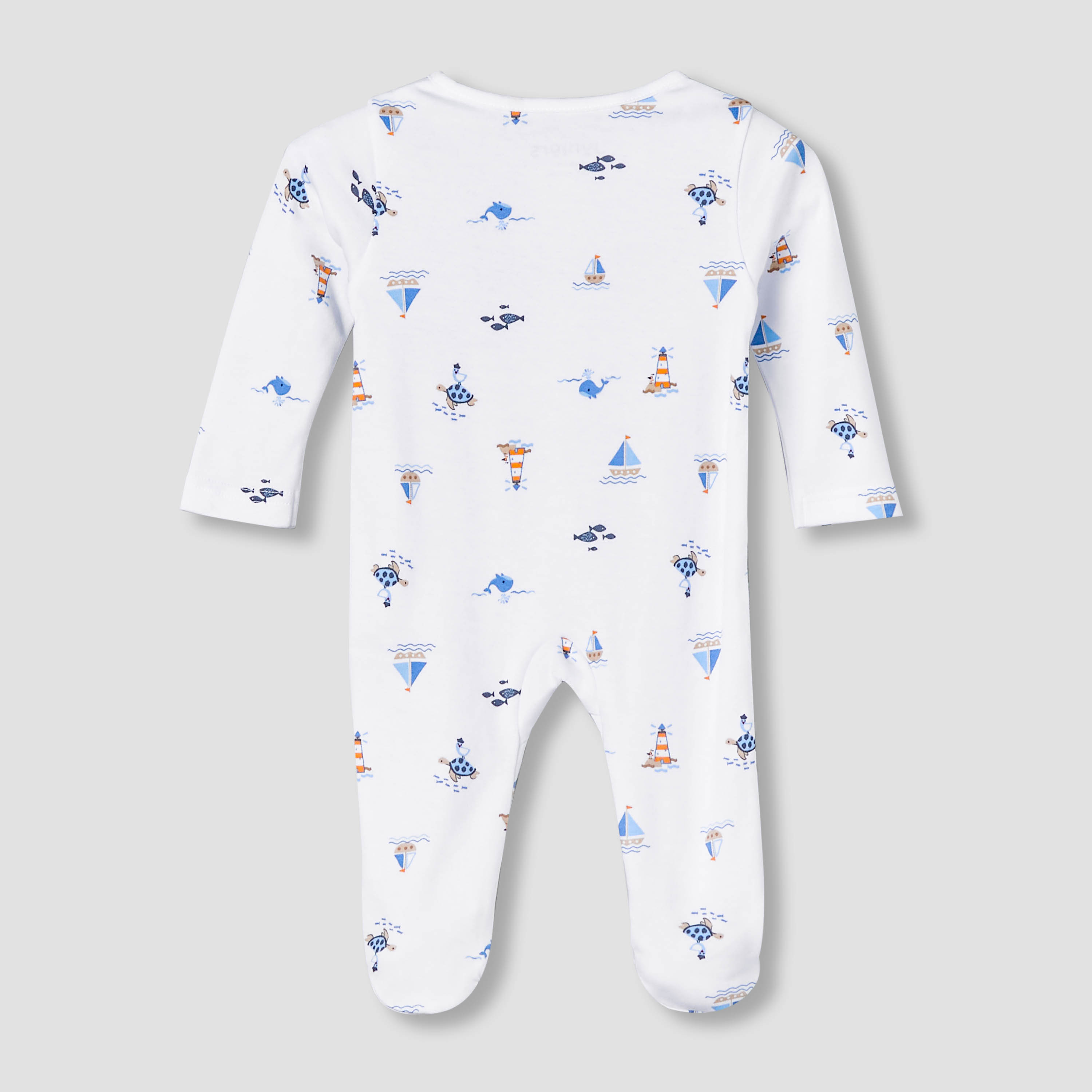 Juniors Cotton Round Neck Long Sleeve Sleepsuit with Zip Closure-baby-boys-clothing-nightwear-sleepsuits-image-3