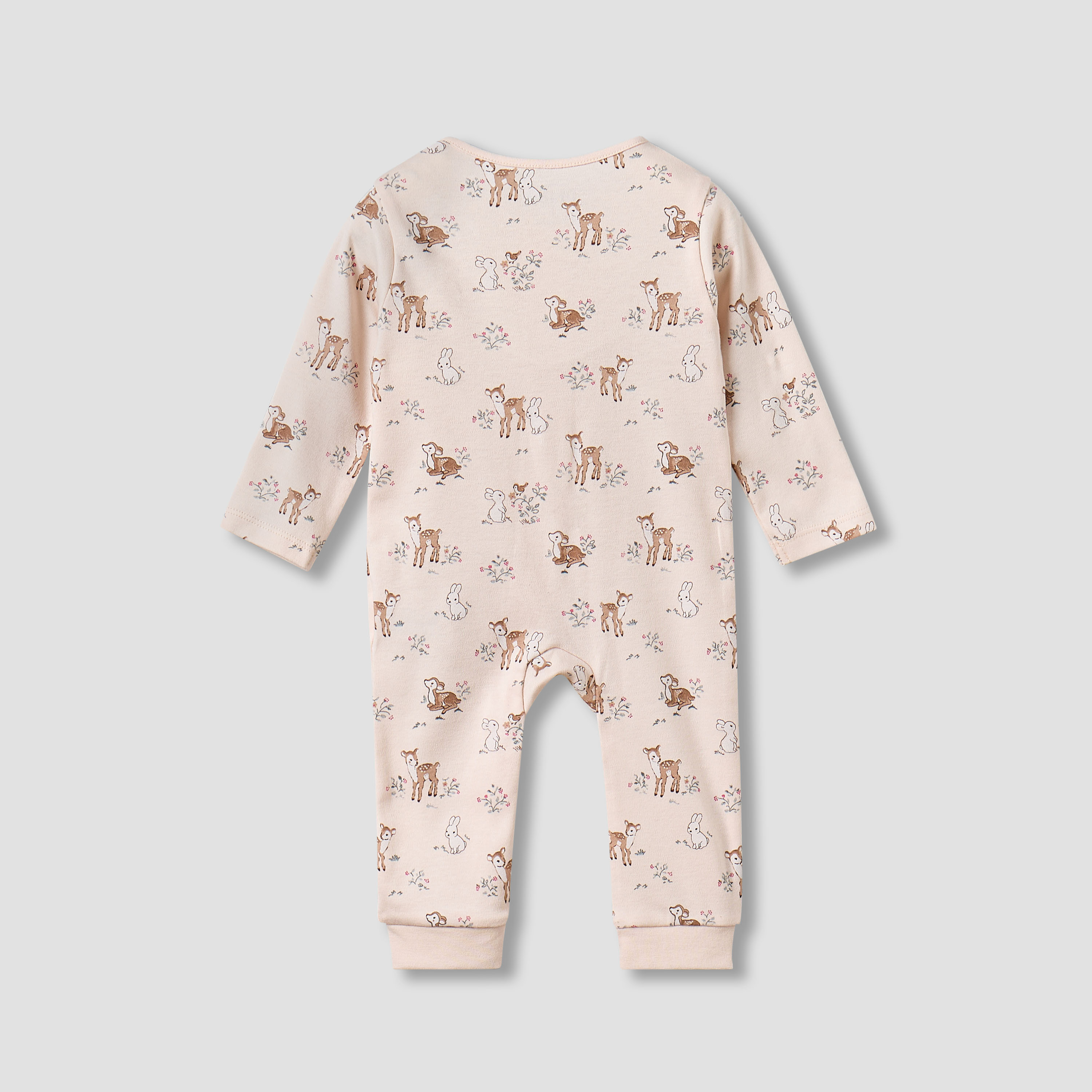 Juniors Cotton Long Sleeves Sleepsuit with Deer Print-baby-girls-clothing-nightwear-sleepsuits-image-3