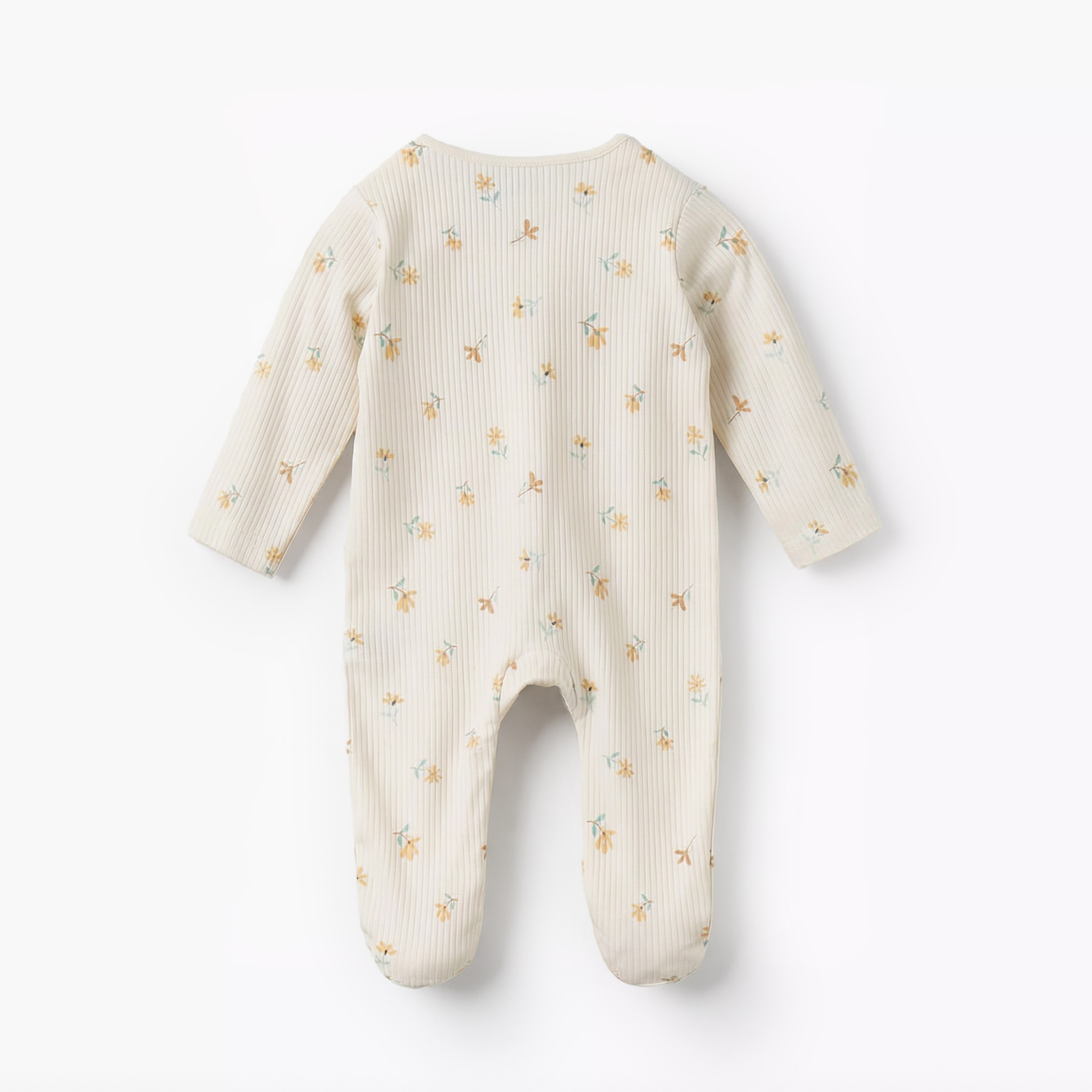 Juniors Cotton Round Neck Long Sleeves Sleepsuit with Floral Print-baby-girls-clothing-nightwear-sleepsuits-image-3