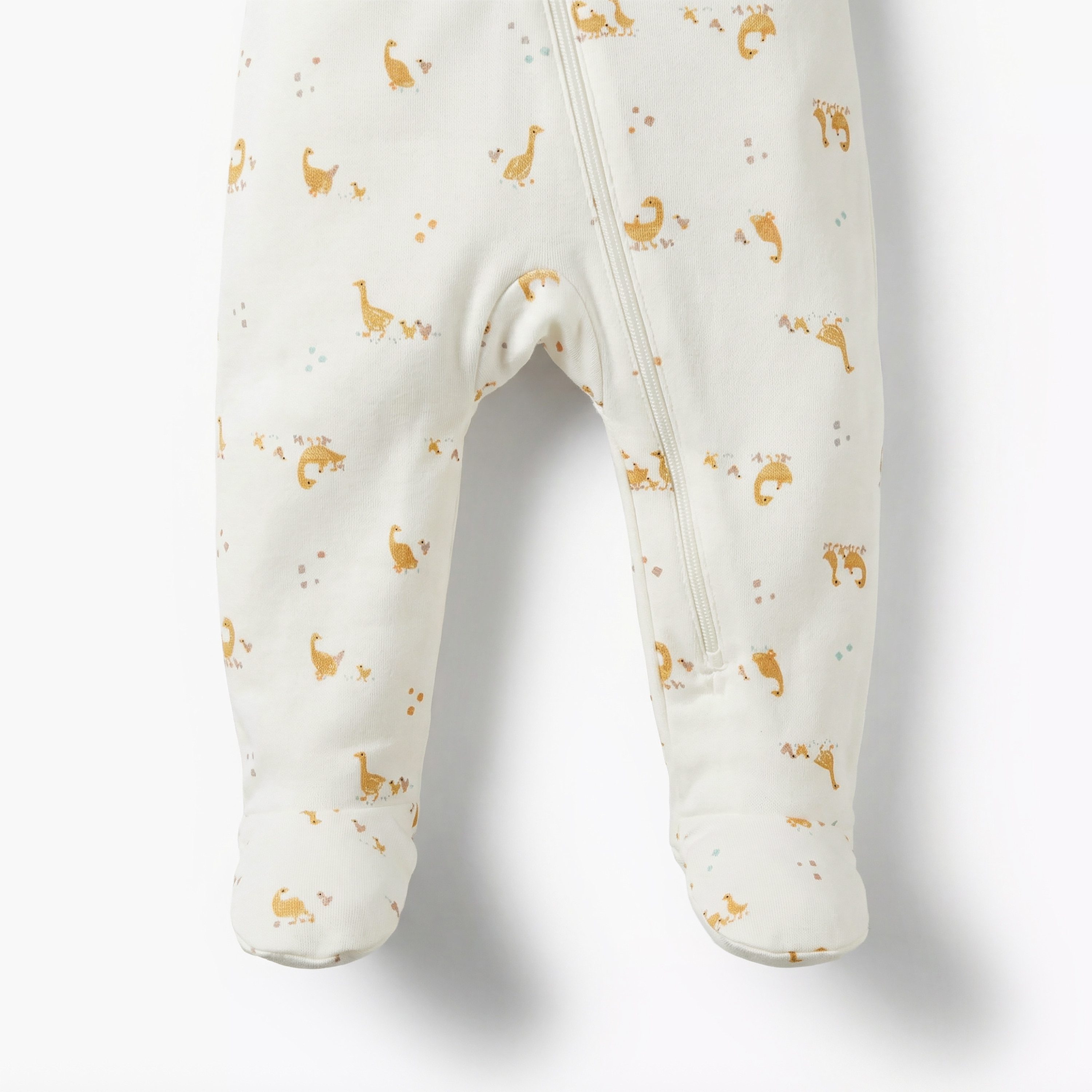Juniors Cotton Round Neck Long Sleeves Sleepsuit with Goose Print-baby-girls-clothing-nightwear-sleepsuits-image-4