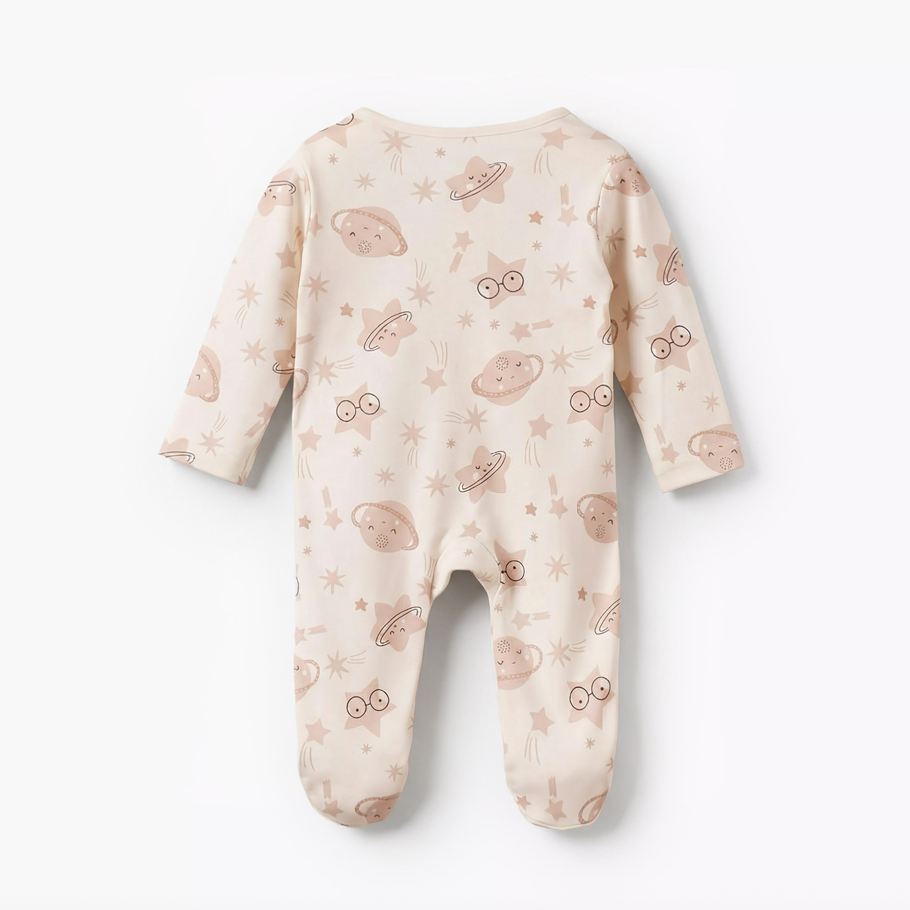 Juniors Cotton Round Neck Long Sleeves Sleepsuit with Space Print-baby-boys-clothing-nightwear-sleepsuits-image-3