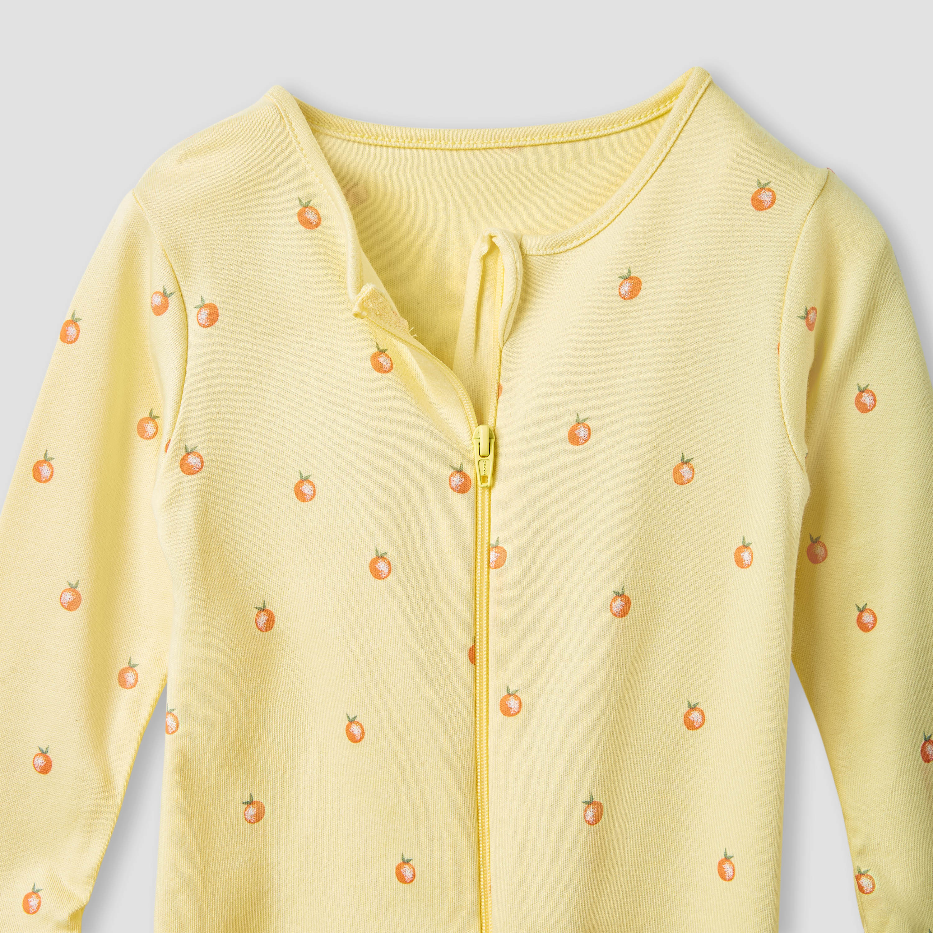 Juniors Fruit Print Sleepsuit with Long Sleeves - Set of 3-baby-girls-clothing-nightwear-sleepsuits-image-6