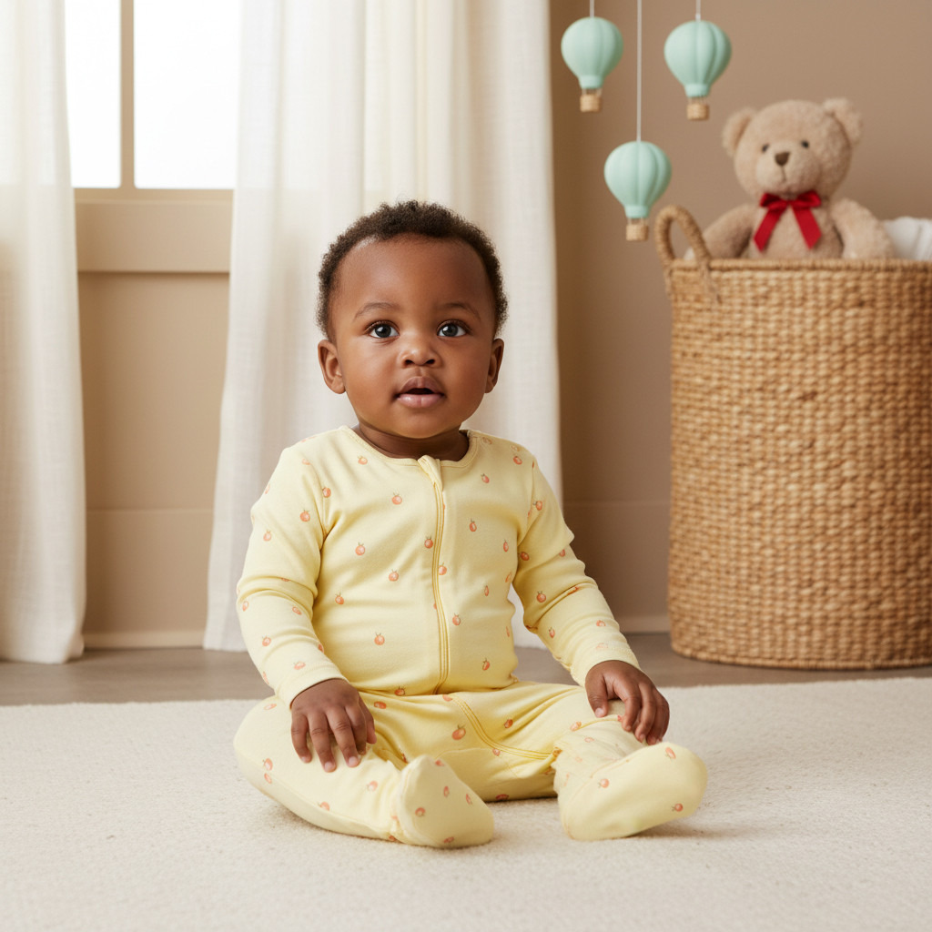 Juniors Fruit Print Sleepsuit with Long Sleeves - Set of 3-baby-girls-clothing-nightwear-sleepsuits-image-8