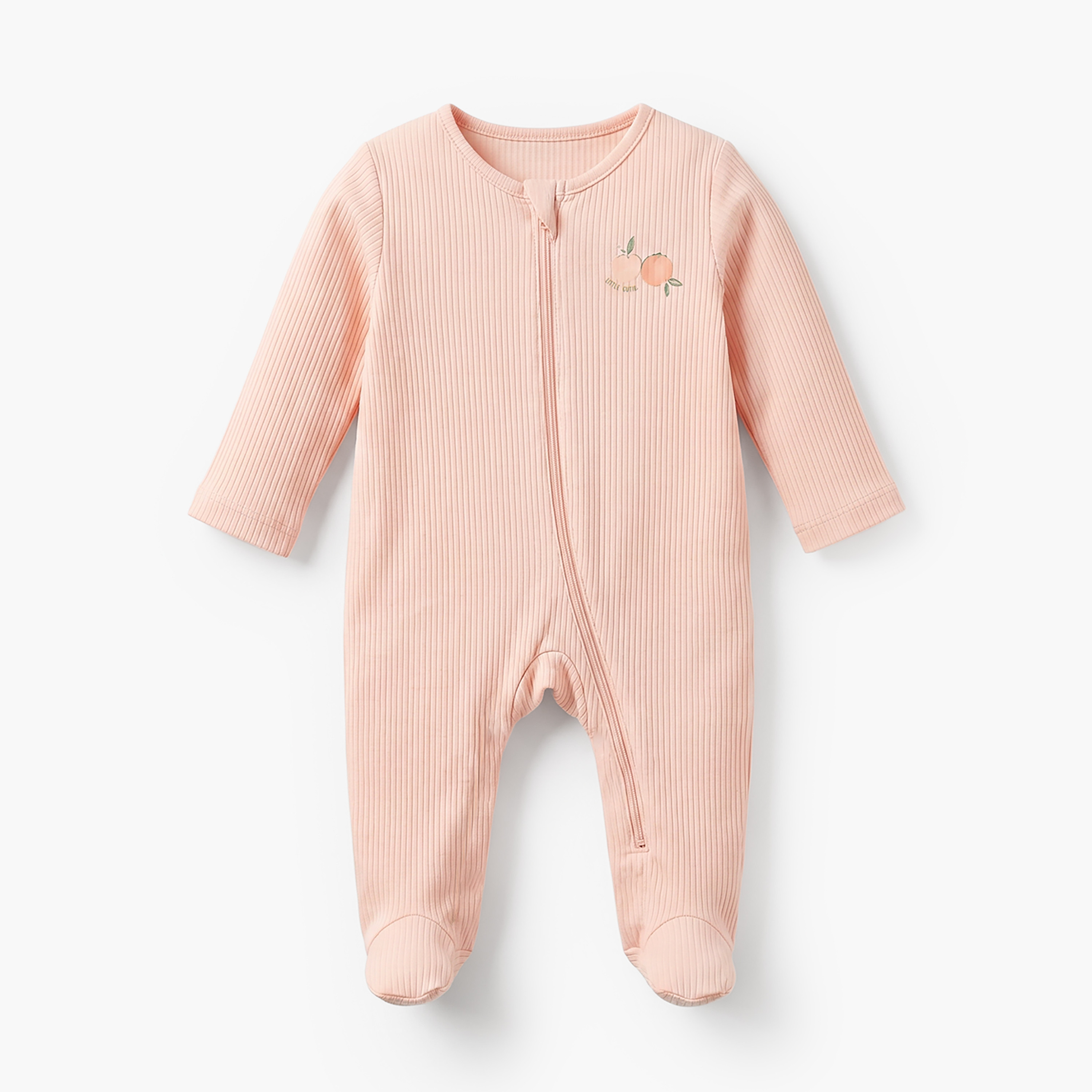 Pack of 3 Juniors Cotton Round Neck Long Sleeves Sleepsuit with Zip Closure-baby-girls-clothing-nightwear-sleepsuits-image-3
