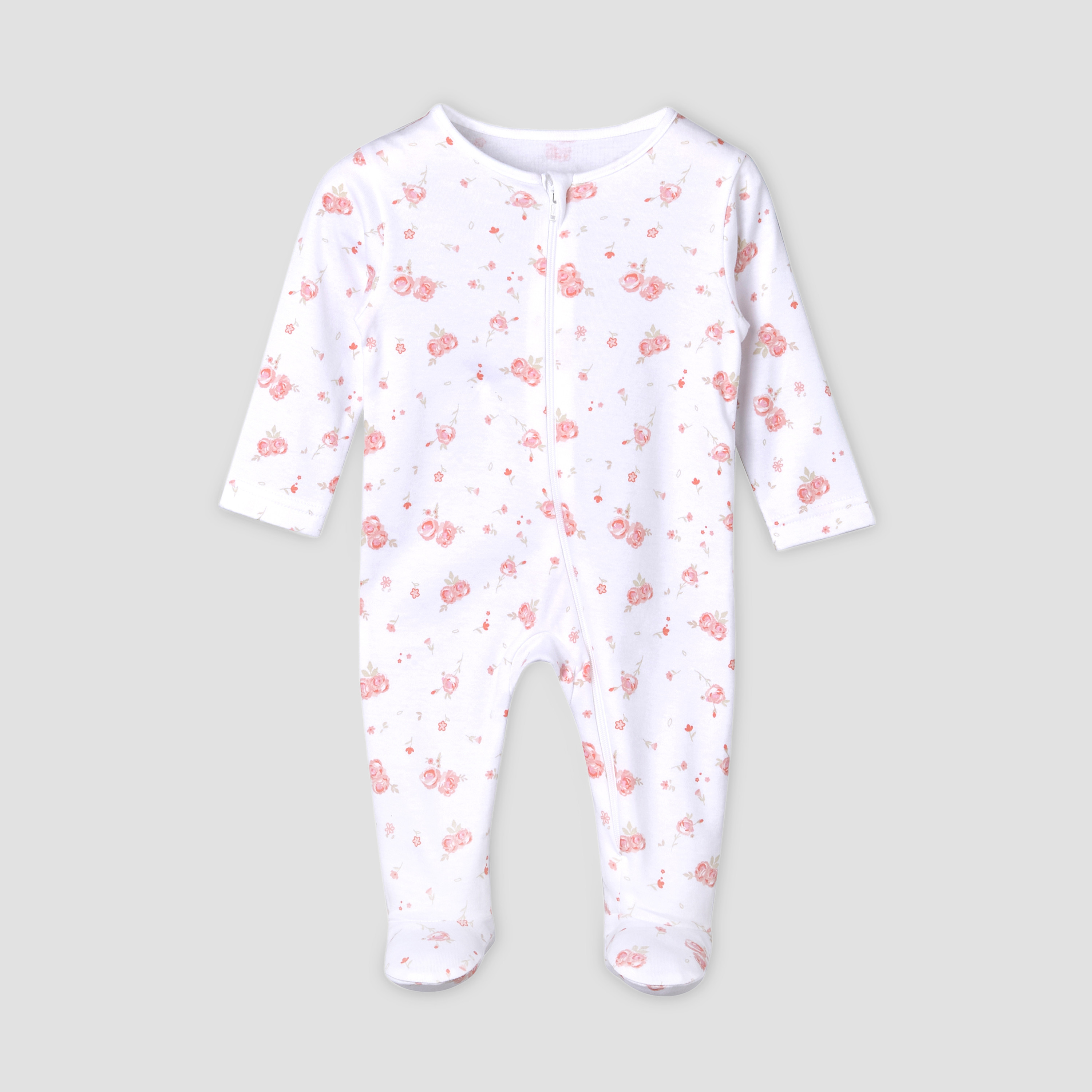 Pack of 5 Juniors Cotton Round Neck Long Sleeves Sleepsuit with Zip Closure-baby-girls-clothing-nightwear-sleepsuits-image-3