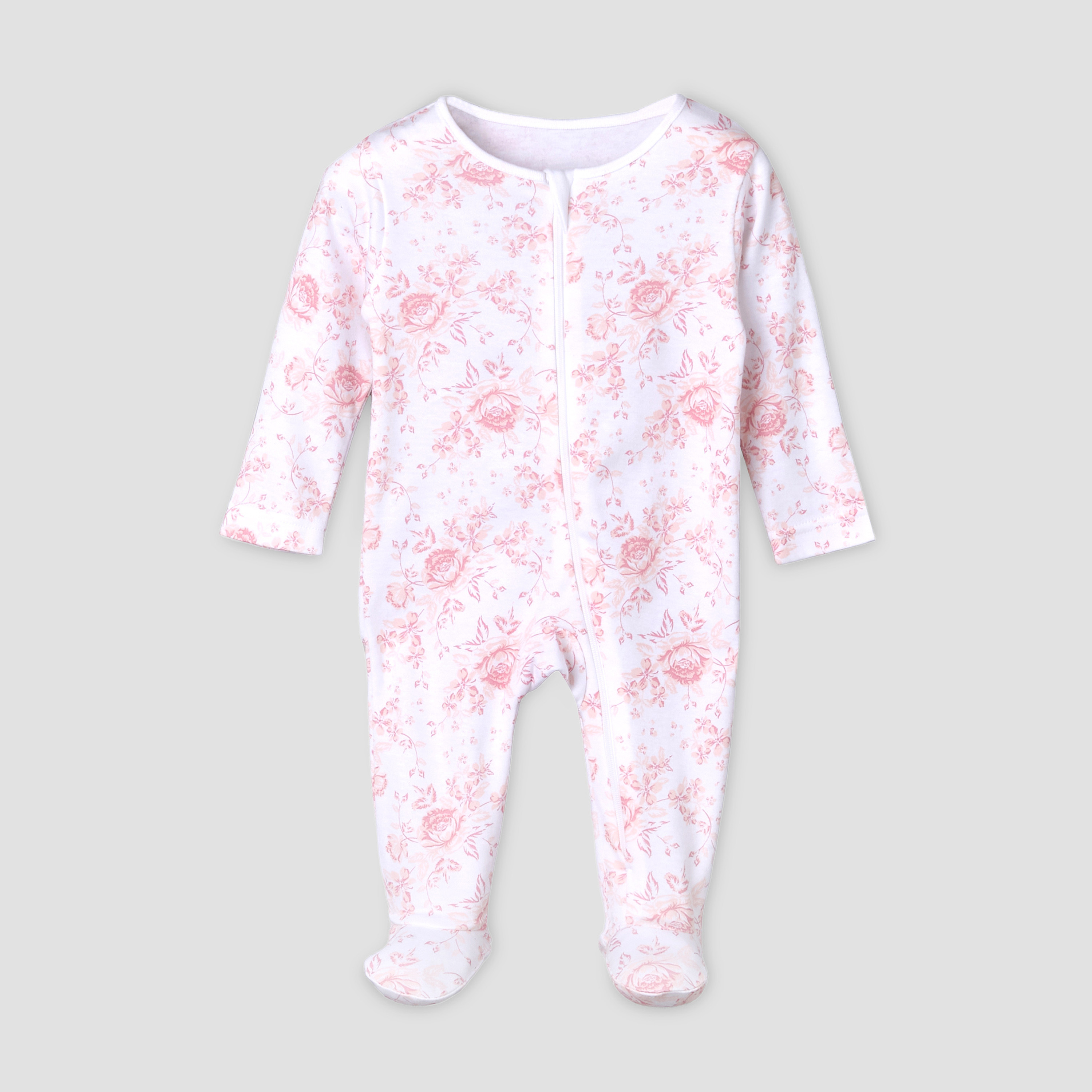 Pack of 5 Juniors Cotton Round Neck Long Sleeves Sleepsuit with Zip Closure-baby-girls-clothing-nightwear-sleepsuits-image-5