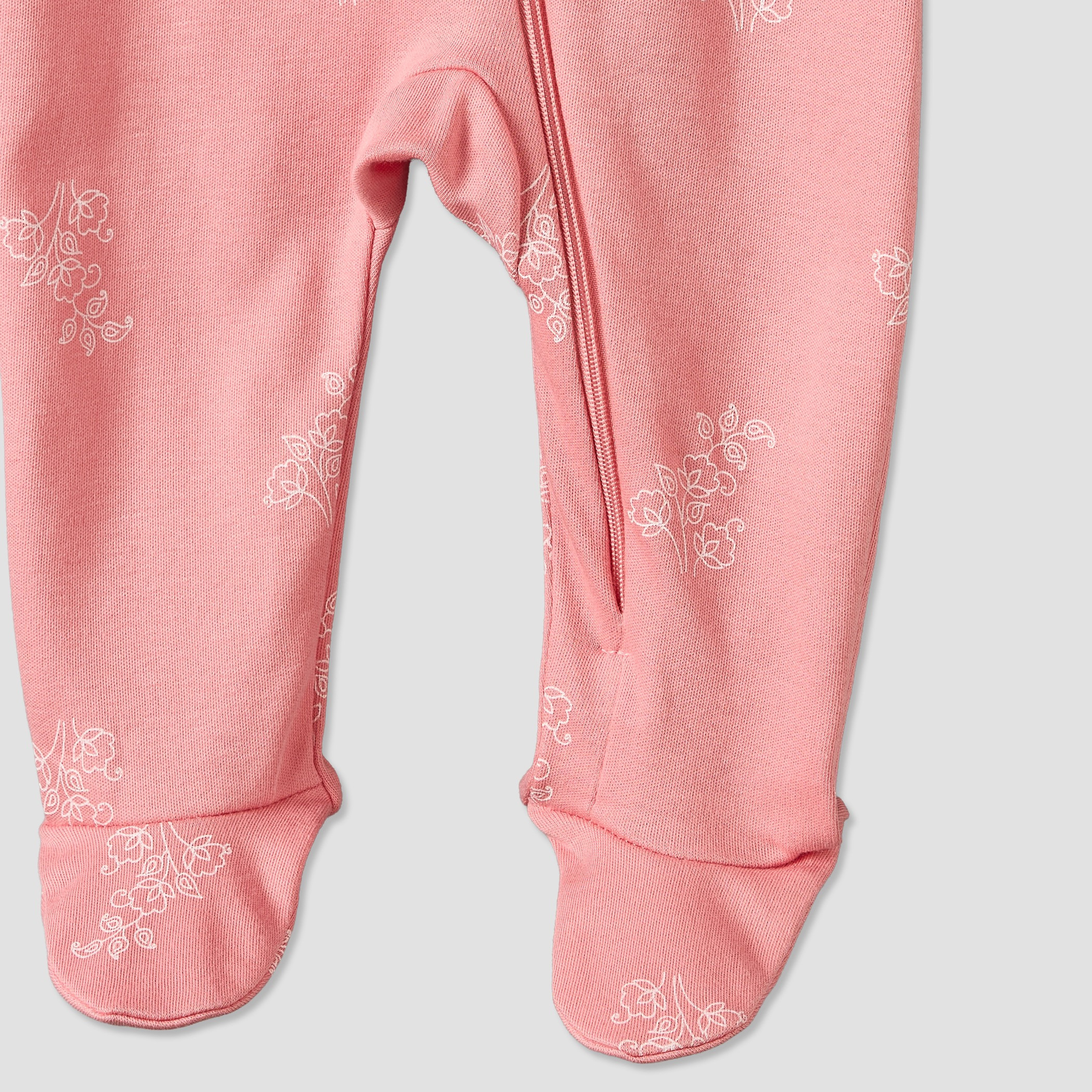Pack of 3 Juniors Cotton Round Neck Long Sleeves Sleepsuit with Zip Closure-baby-girls-clothing-nightwear-sleepsuits-image-8