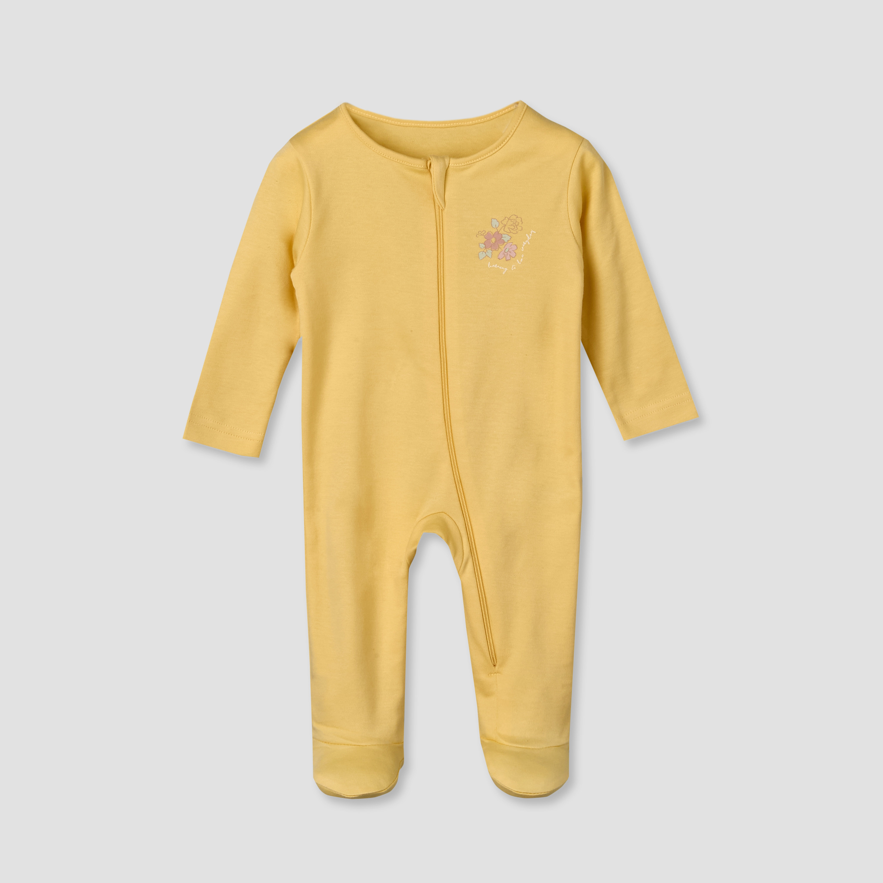 Pack of 5 Juniors Cotton Crew Neck Long Sleeves Sleepsuit with Zip Closure-baby-girls-clothing-nightwear-sleepsuits-image-5