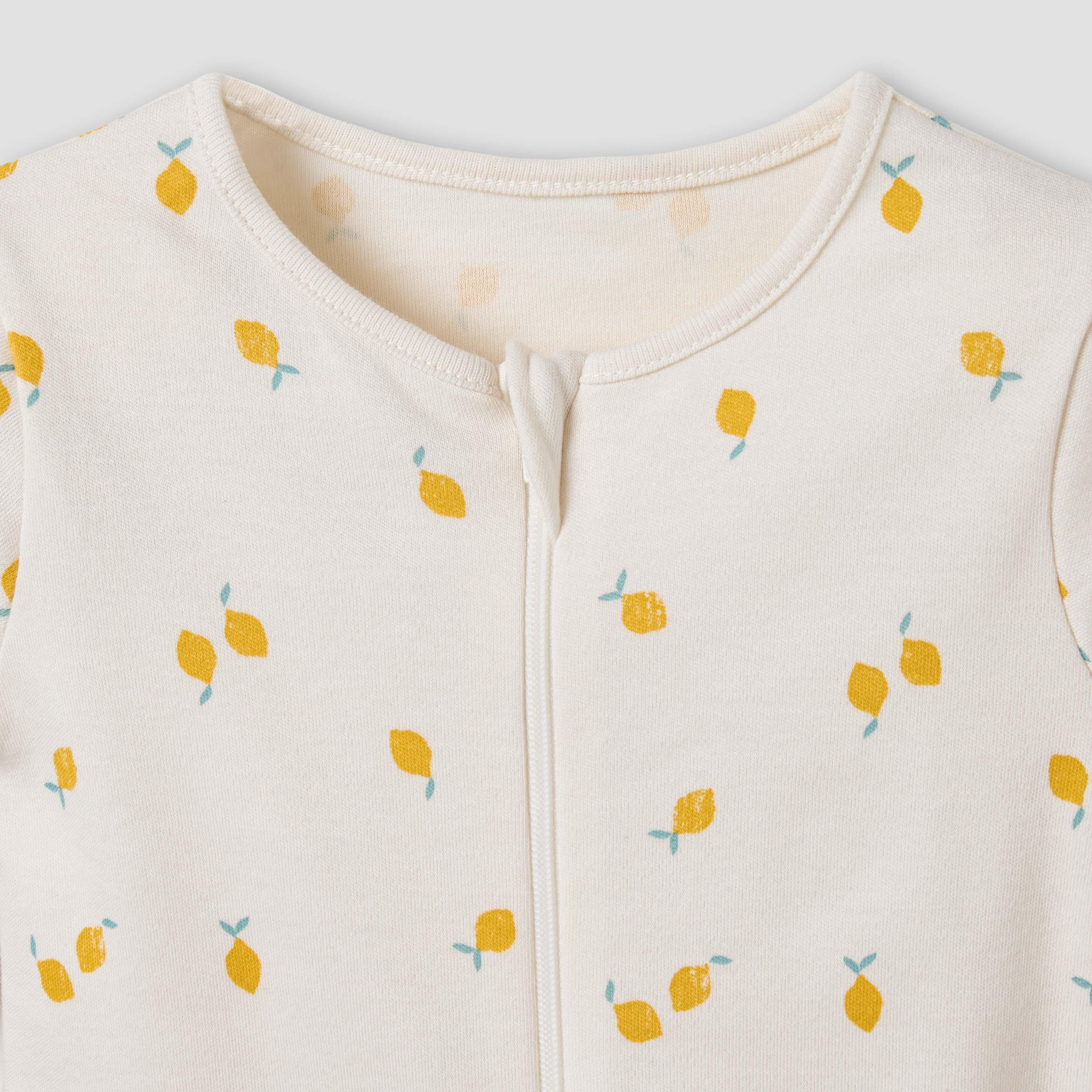 بدلات نوم قطن بطبعات مرحة وأكمام طويلة وياقة مستديرة من جونيورز - عبوة 5 قطع-baby-girls-clothing-nightwear-sleepsuits-image-2