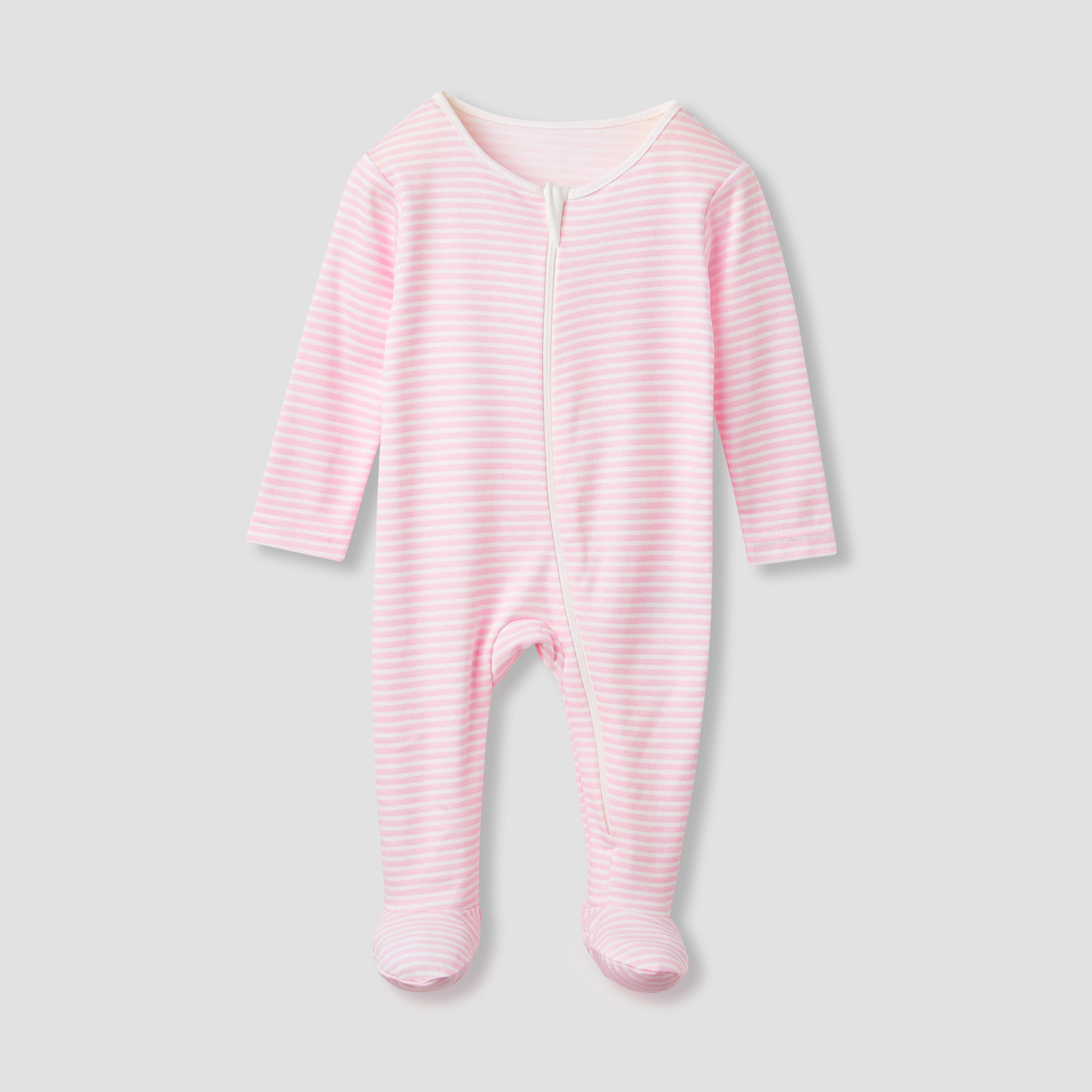 Juniors Printed Sleepsuit with Long Sleeves - Set of 5-baby-girls-clothing-nightwear-sleepsuits-image-3