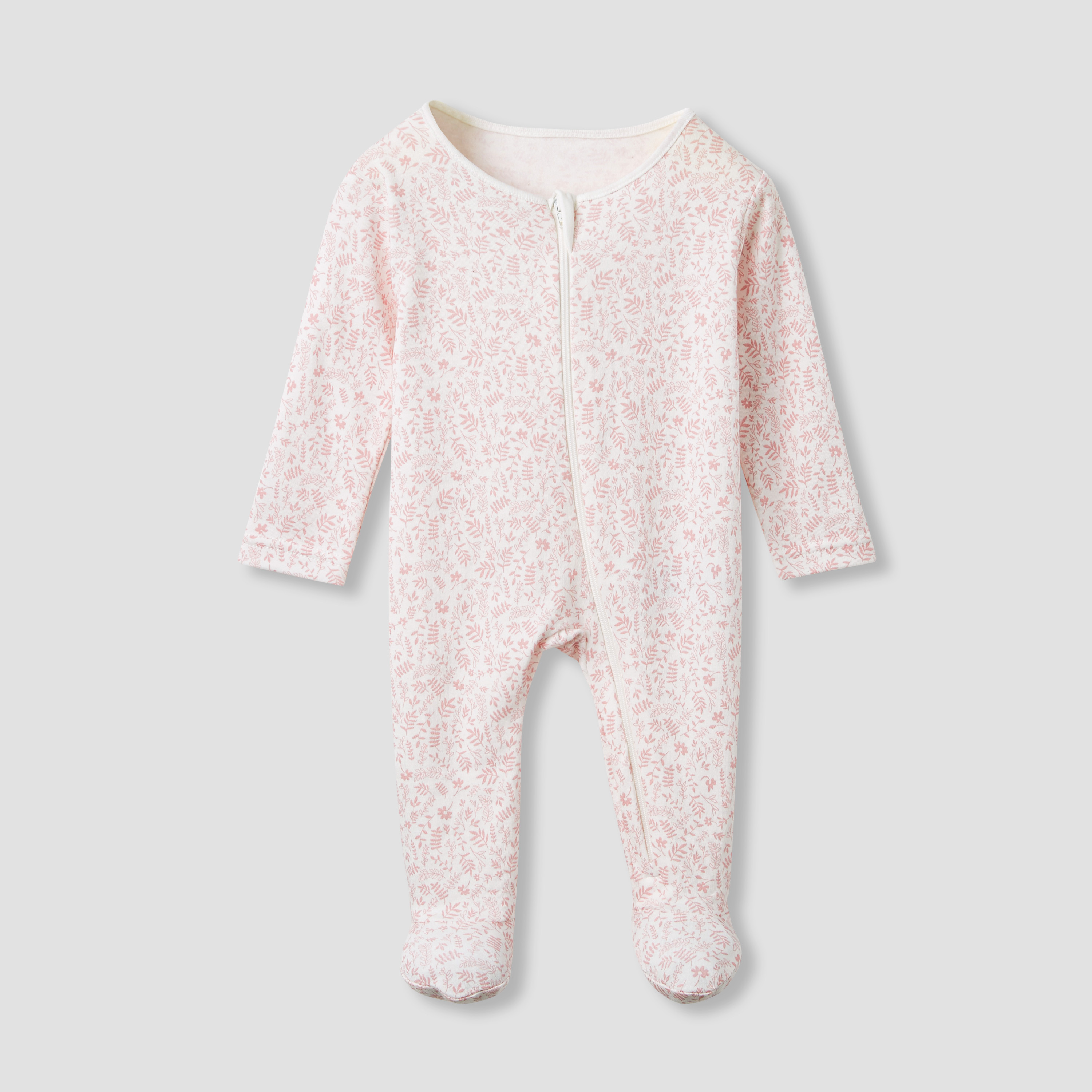 Juniors Printed Sleepsuit with Long Sleeves - Set of 5-baby-girls-clothing-nightwear-sleepsuits-image-4