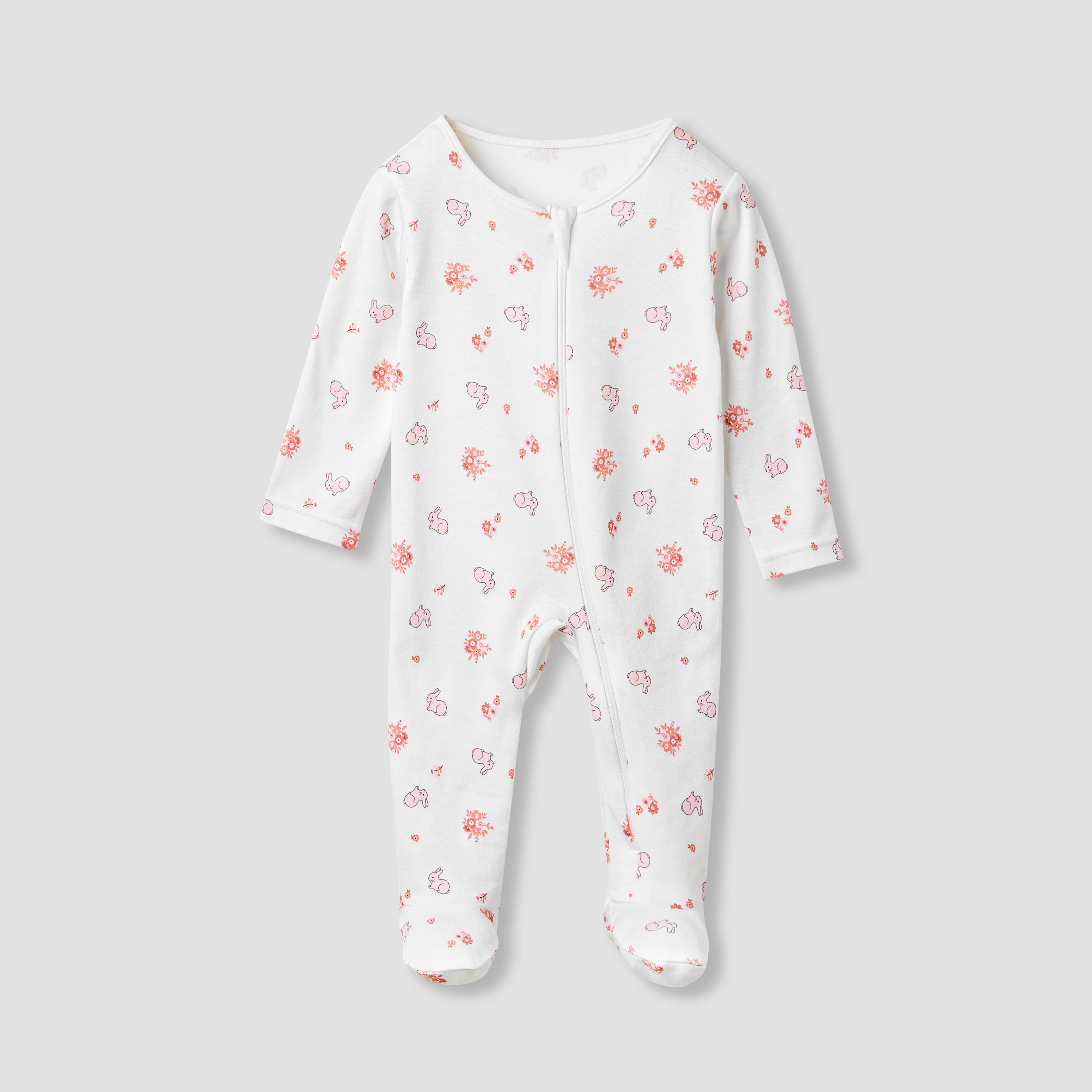 Juniors Printed Sleepsuit with Long Sleeves - Set of 5-baby-girls-clothing-nightwear-sleepsuits-image-5