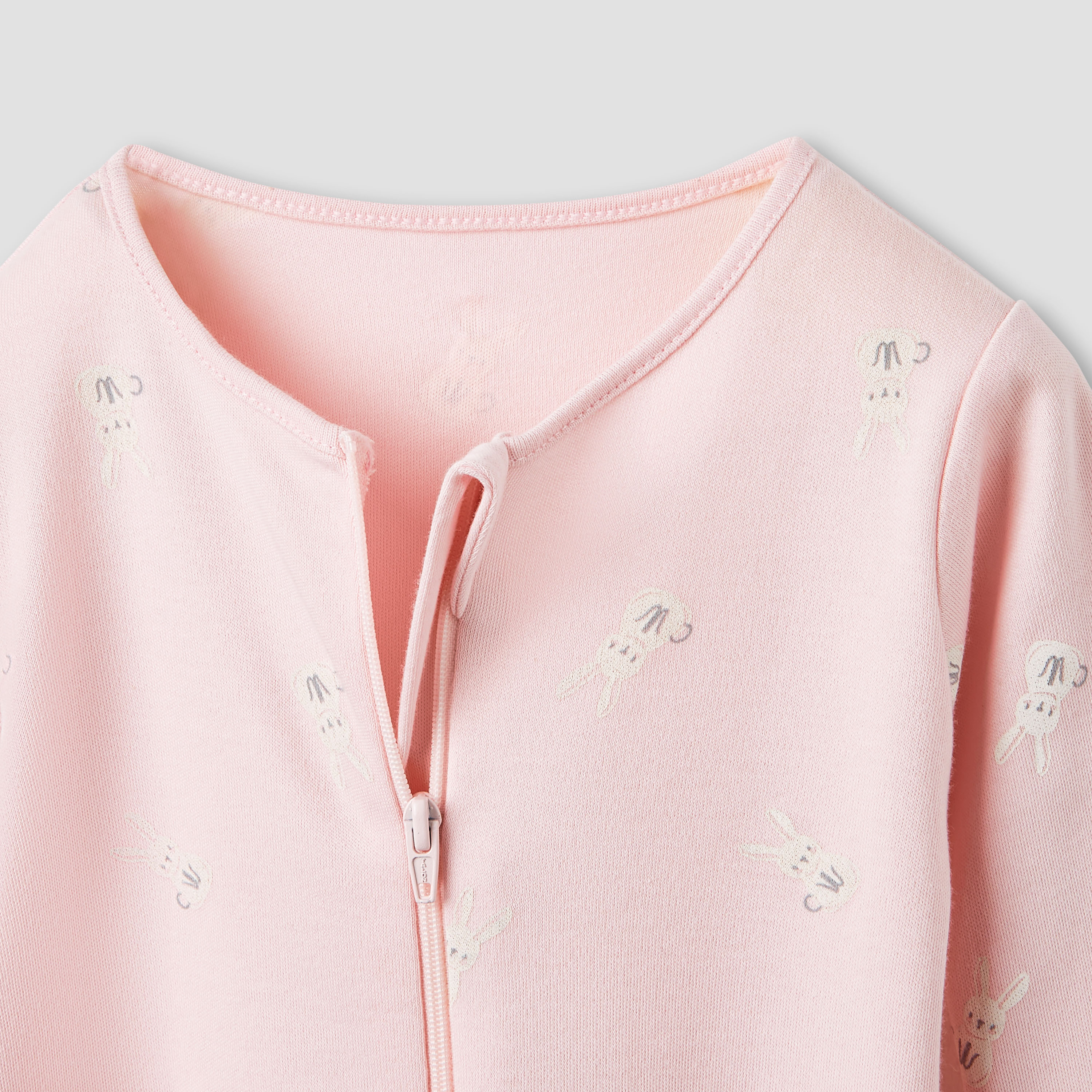 Juniors Printed Sleepsuit with Long Sleeves - Set of 5-baby-girls-clothing-nightwear-sleepsuits-image-7