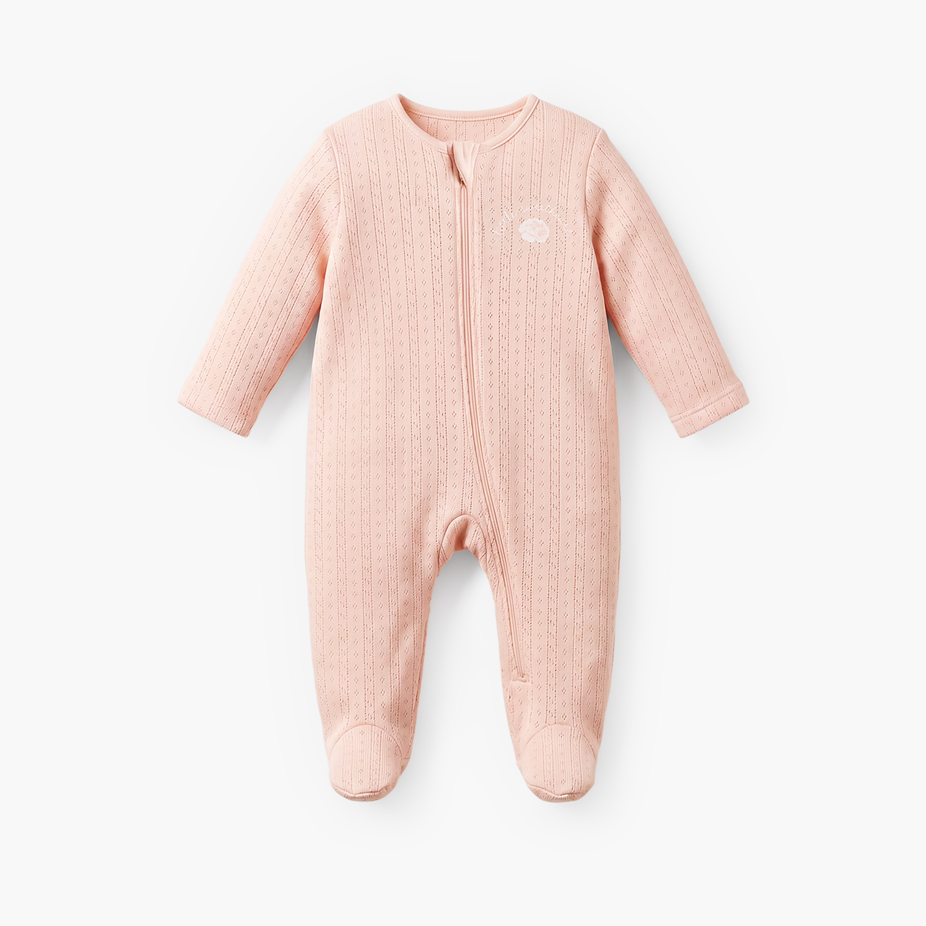 طقم بدلة نوم قطن برقبة مستديرة وأكمام طويلة وسحاب إغلاق 5 قطع من جونيورز-baby-girls-clothing-nightwear-sleepsuits-image-3