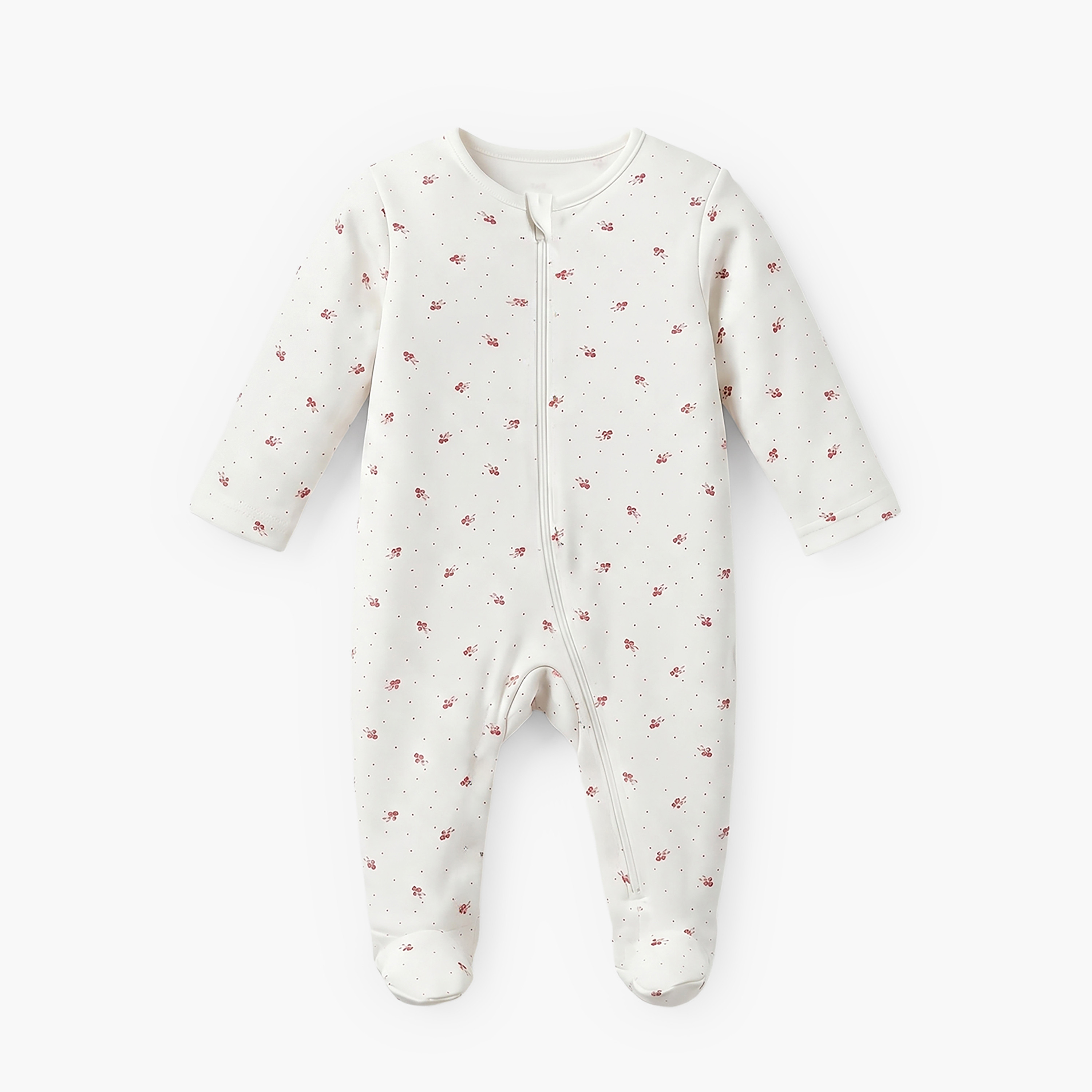 طقم بدلة نوم قطن برقبة مستديرة وأكمام طويلة وسحاب إغلاق 5 قطع من جونيورز-baby-girls-clothing-nightwear-sleepsuits-image-5