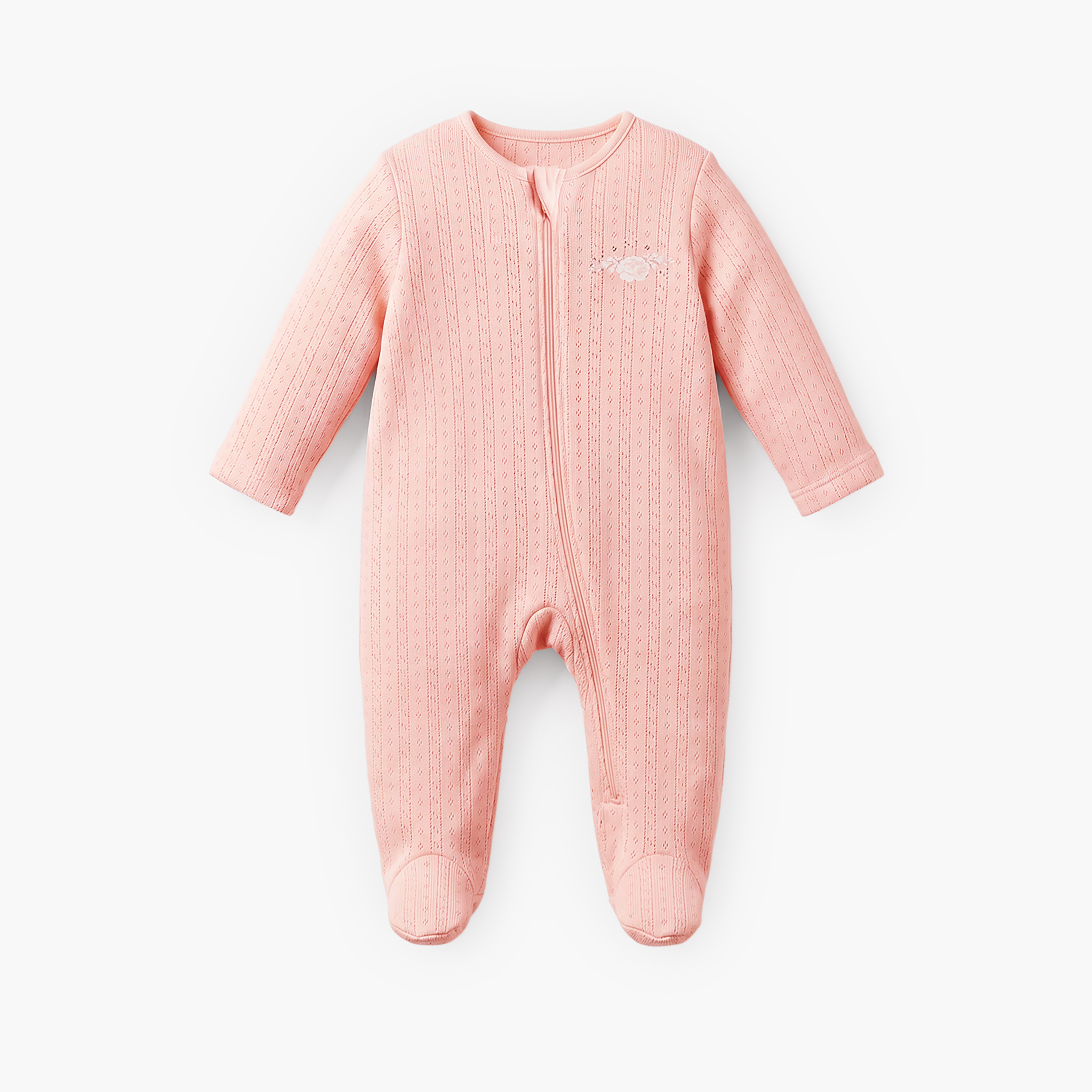 طقم بدلة نوم قطن برقبة مستديرة وأكمام طويلة وسحاب إغلاق 5 قطع من جونيورز-baby-girls-clothing-nightwear-sleepsuits-image-8