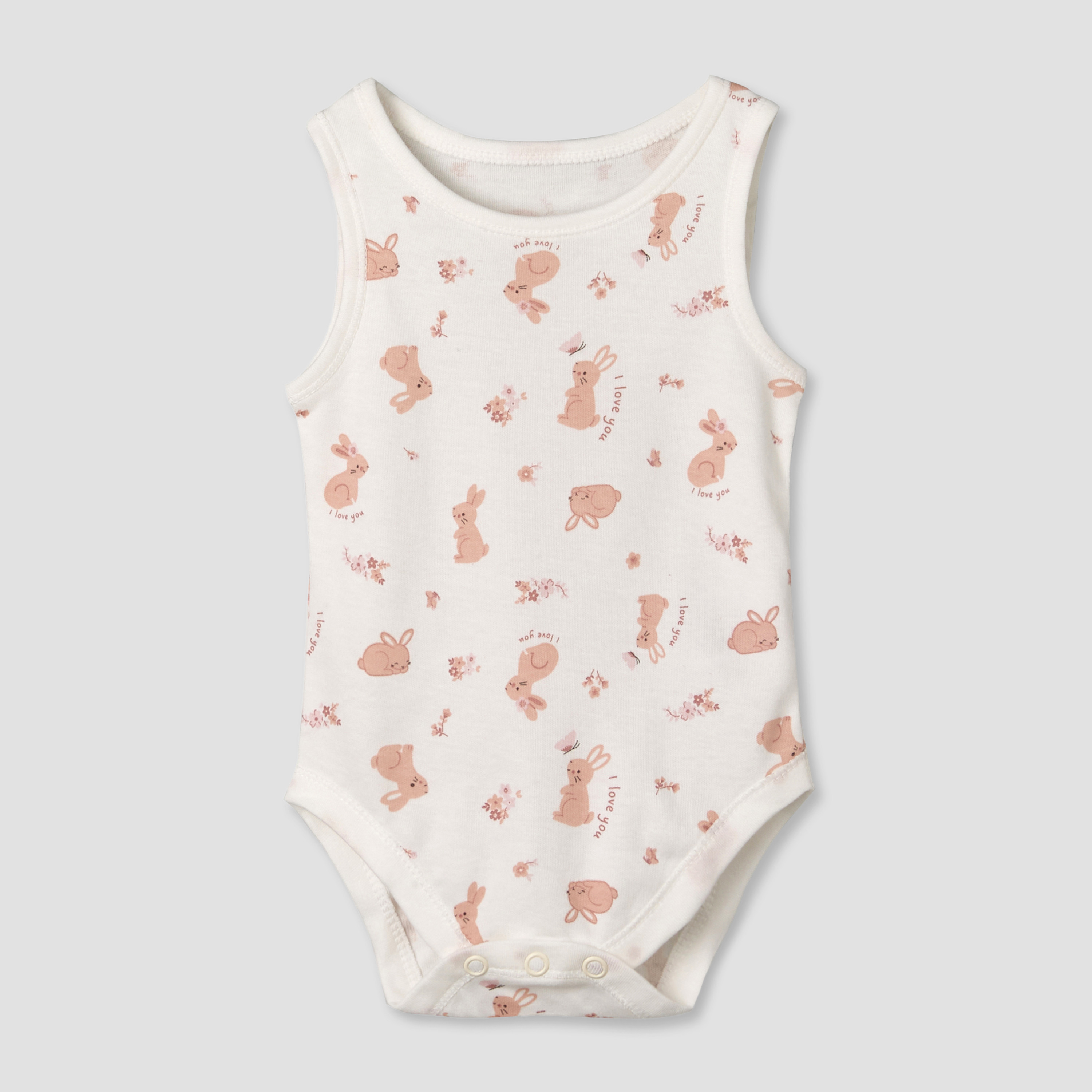 Pack of 5 Juniors Cotton Sleeveless Bodysuit with Fun Print-baby-girls-clothing-bodysuits-image-3
