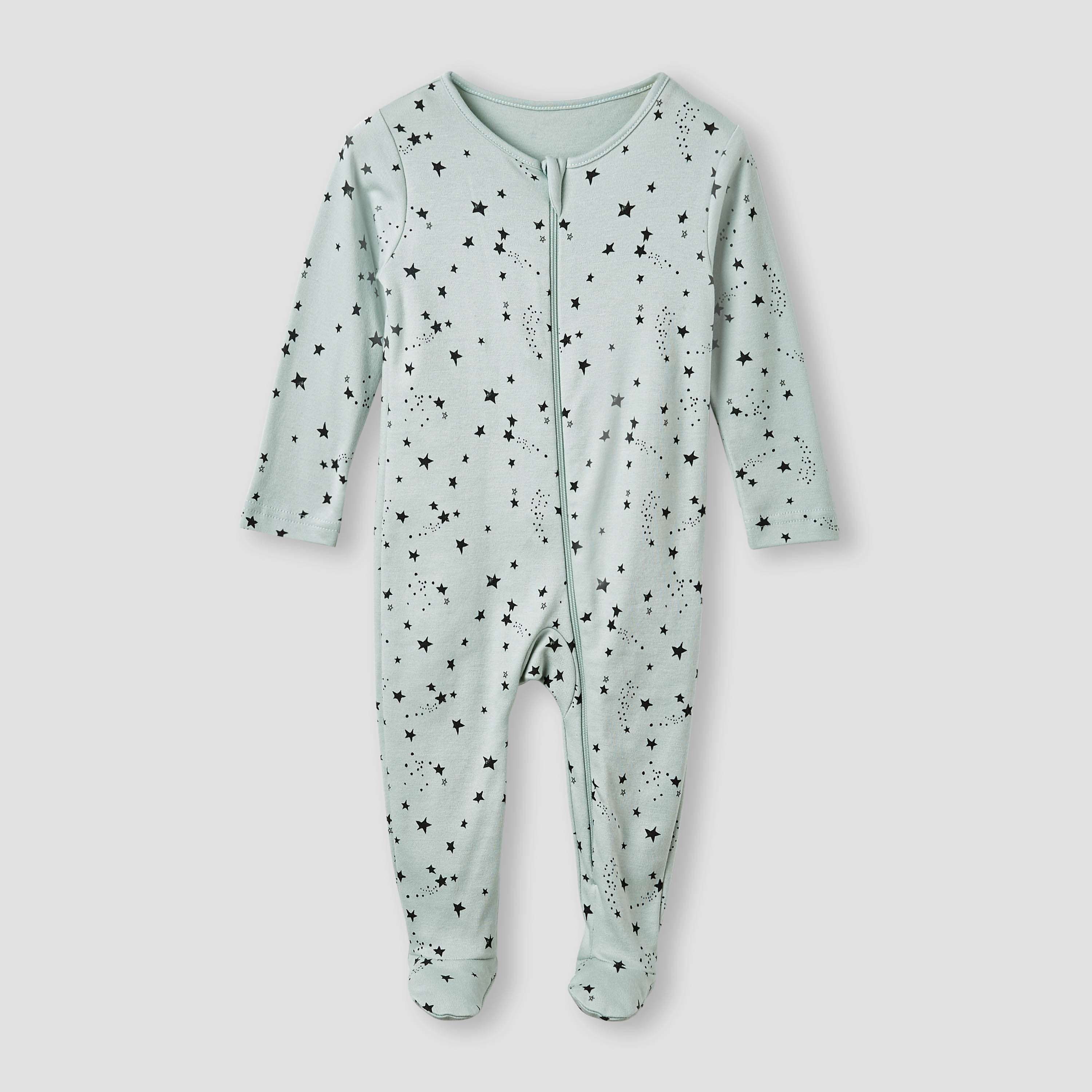 طقم بدلة نوم بطبعات وأكمام طويلة وسحّاب إغلاق من جونيورز - 5 قطع-baby-girls-clothing-nightwear-sleepsuits-image-3