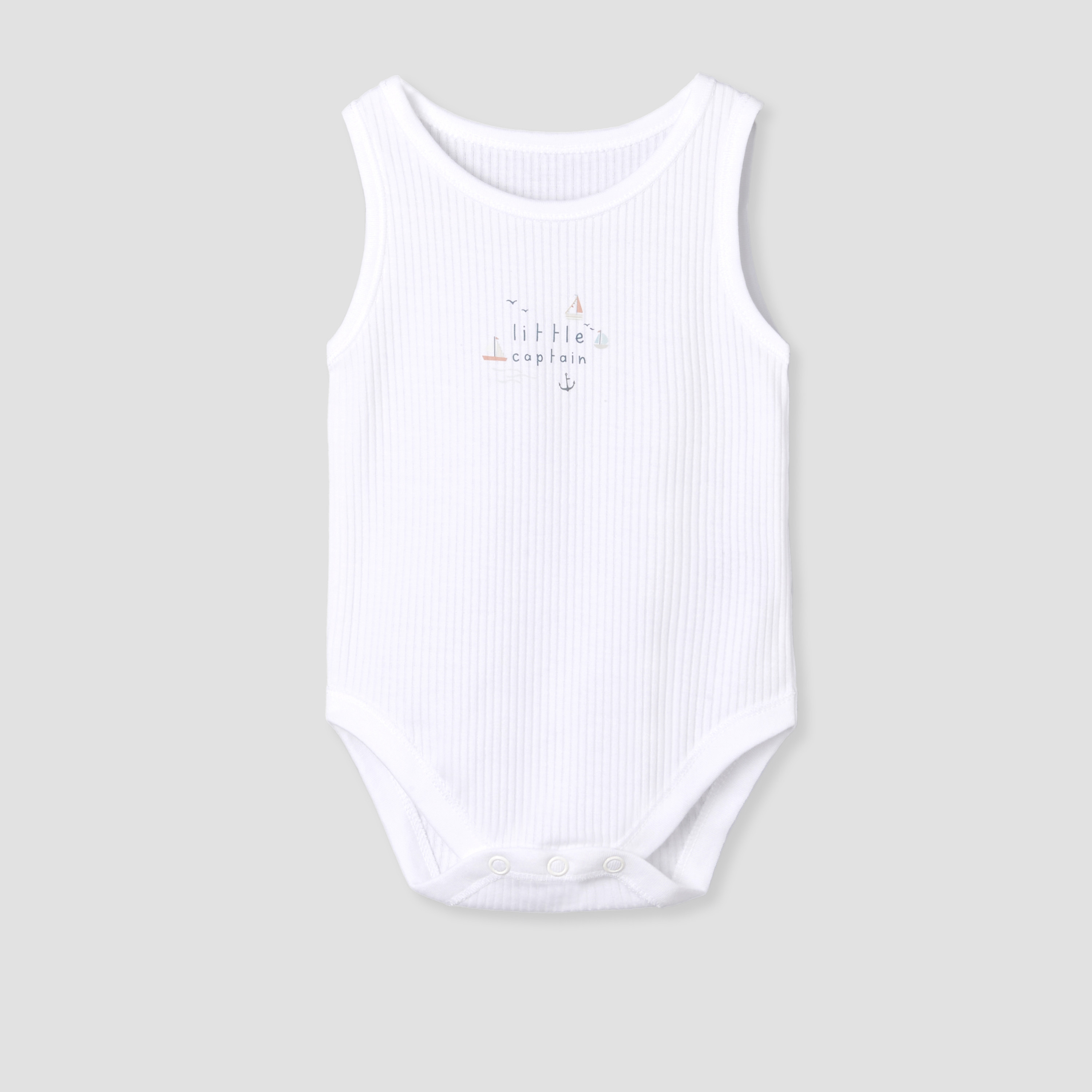 Pack of 5 Juniors Cotton Sleeveless Bodysuit with Sailboat Print-promo_babyshop_Buy2for115_UAE130126-image-3