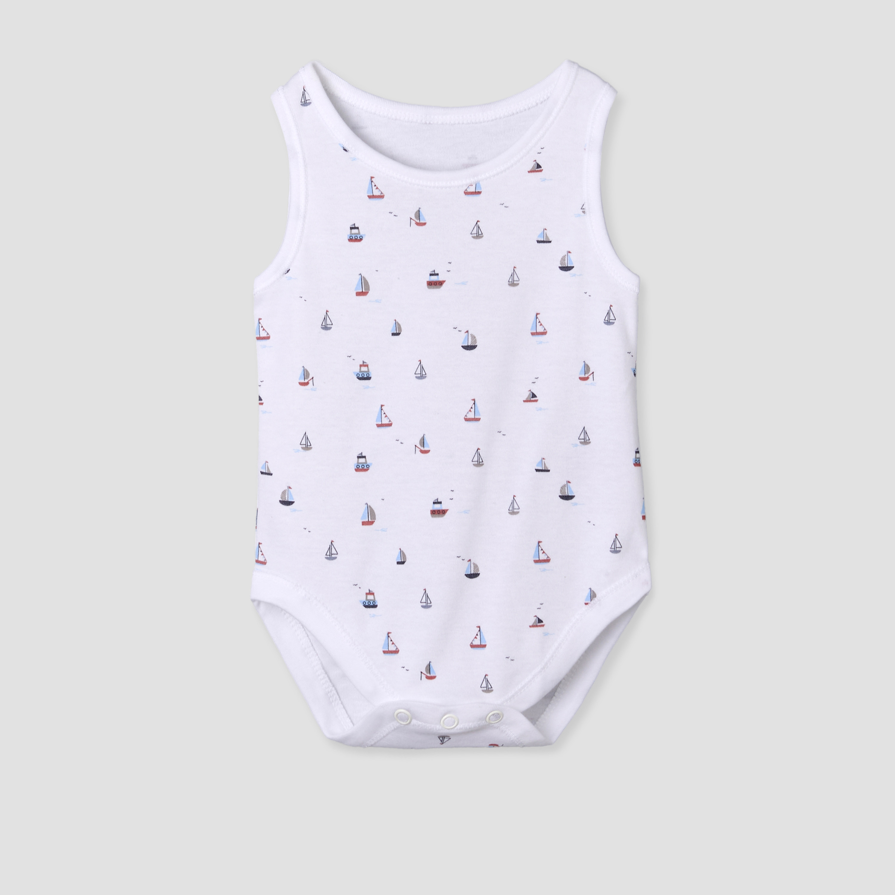 Pack of 5 Juniors Cotton Sleeveless Bodysuit with Sailboat Print-promo_babyshop_Buy2for115_UAE130126-image-4