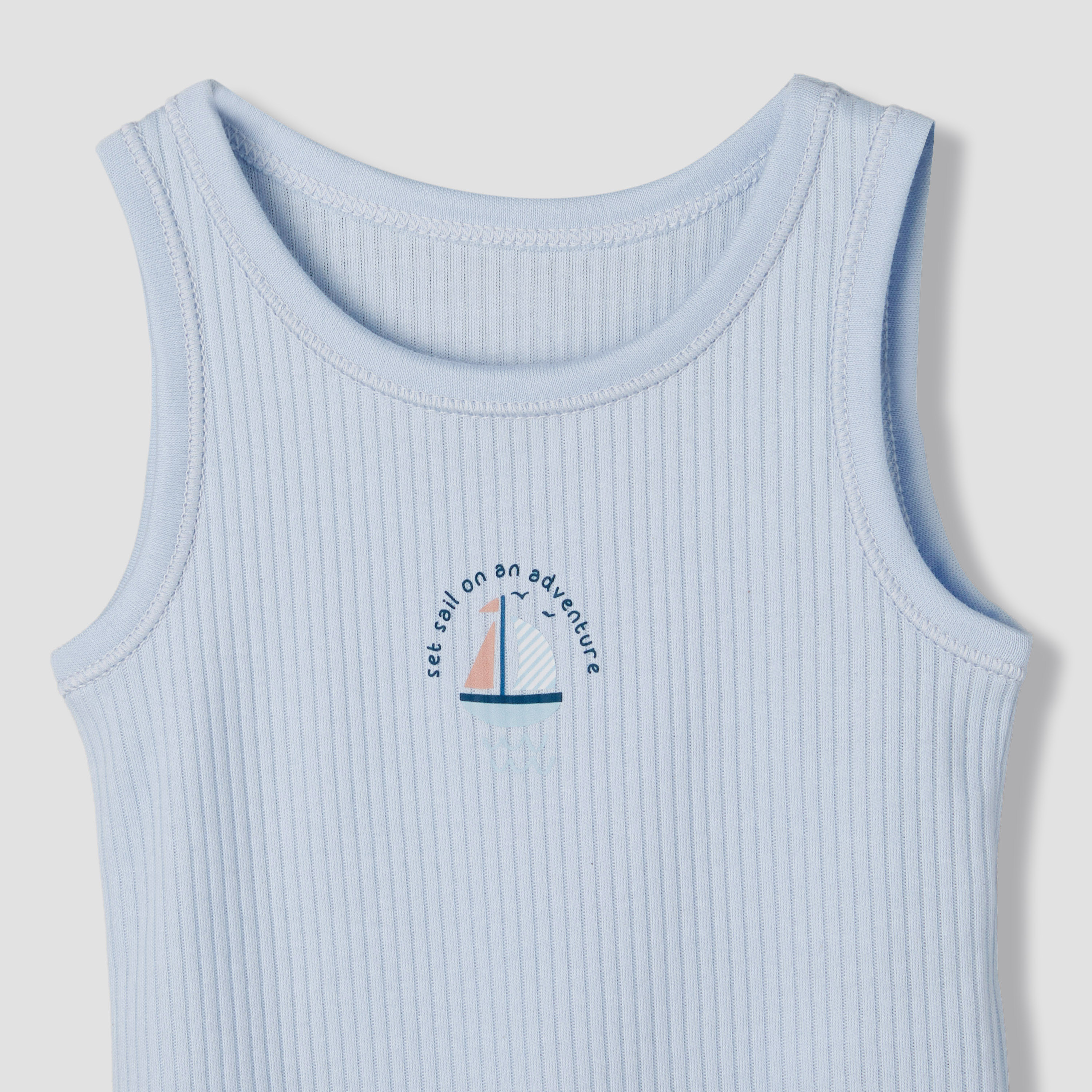 Pack of 5 Juniors Cotton Sleeveless Bodysuit with Sailboat Print-promo_babyshop_Buy2for115_UAE130126-image-7