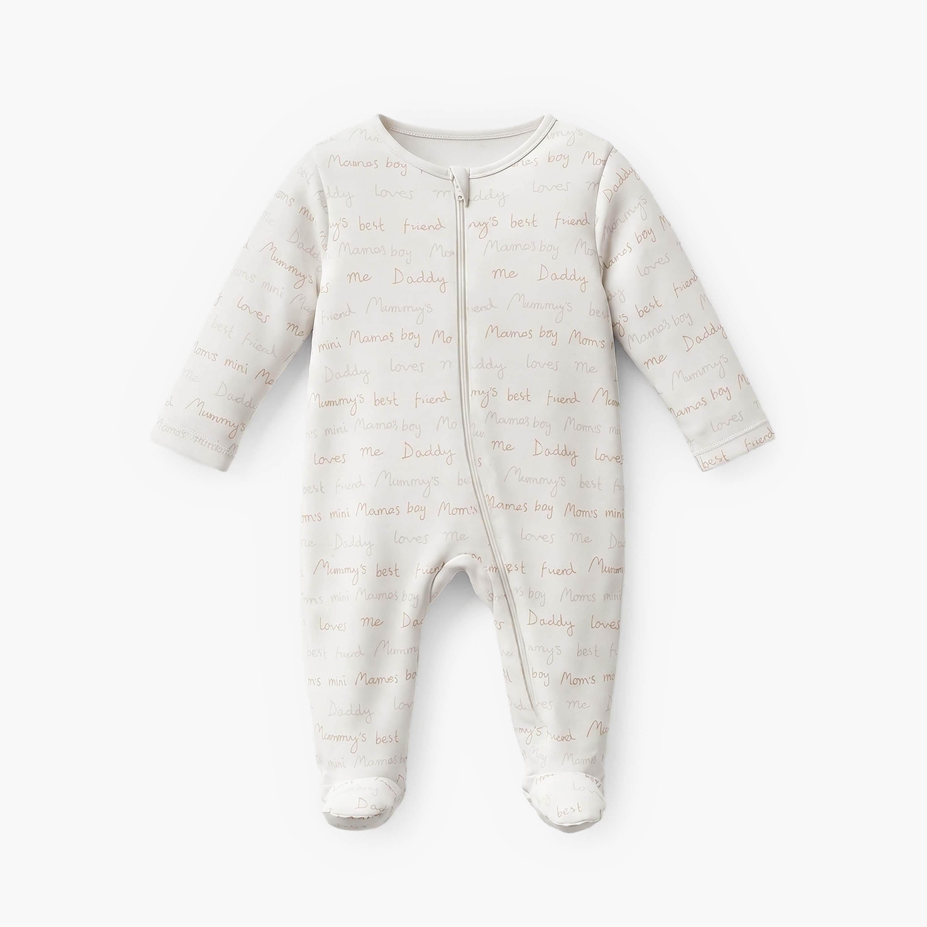طقم بدلة نوم قطن برقبة مستديرة وأكمام طويلة وسحاب إغلاق 5 قطع من جونيورز-baby-boys-clothing-nightwear-sleepsuits-image-5