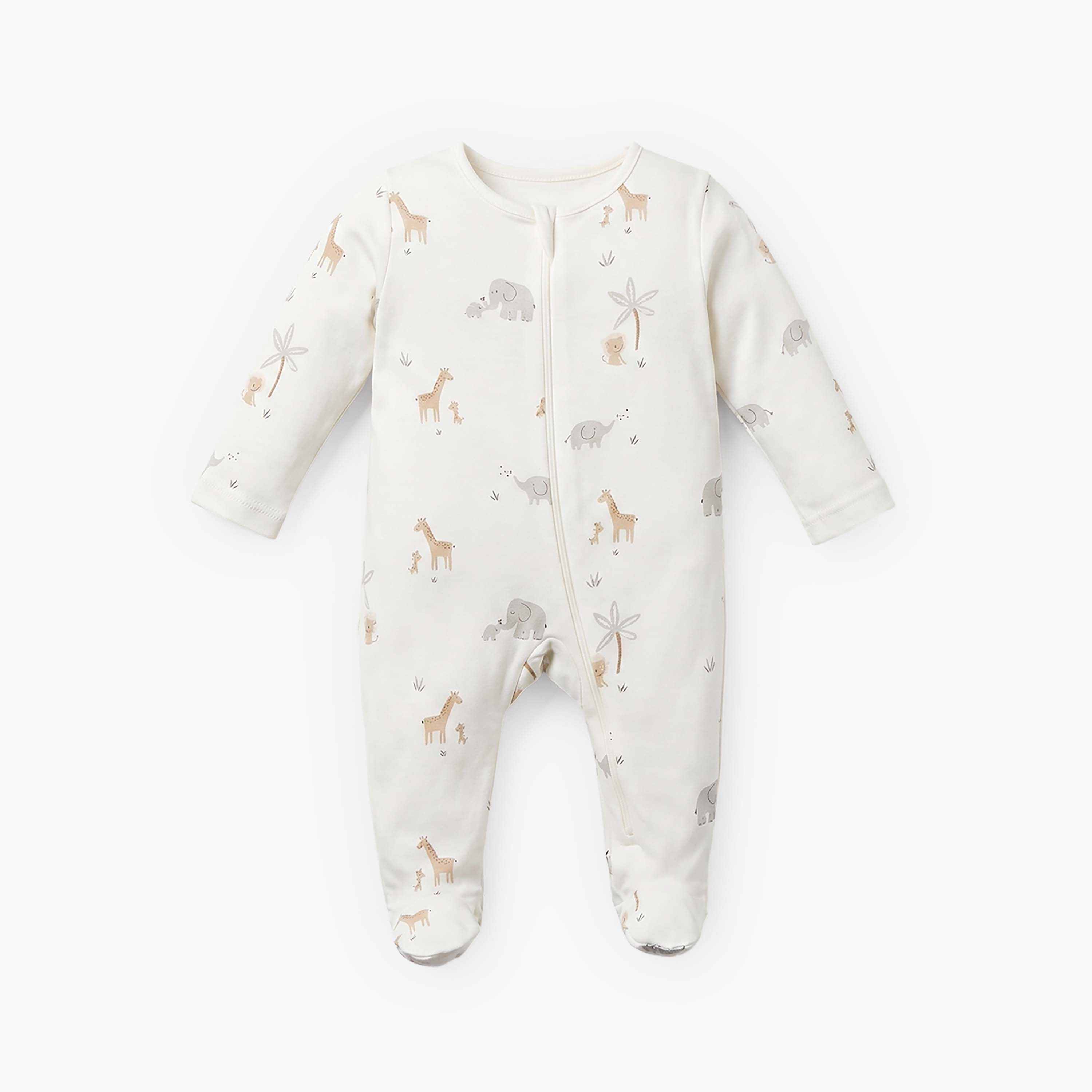 طقم بدلة نوم قطن برقبة مستديرة وأكمام طويلة وسحاب إغلاق 5 قطع من جونيورز-baby-boys-clothing-nightwear-sleepsuits-image-8