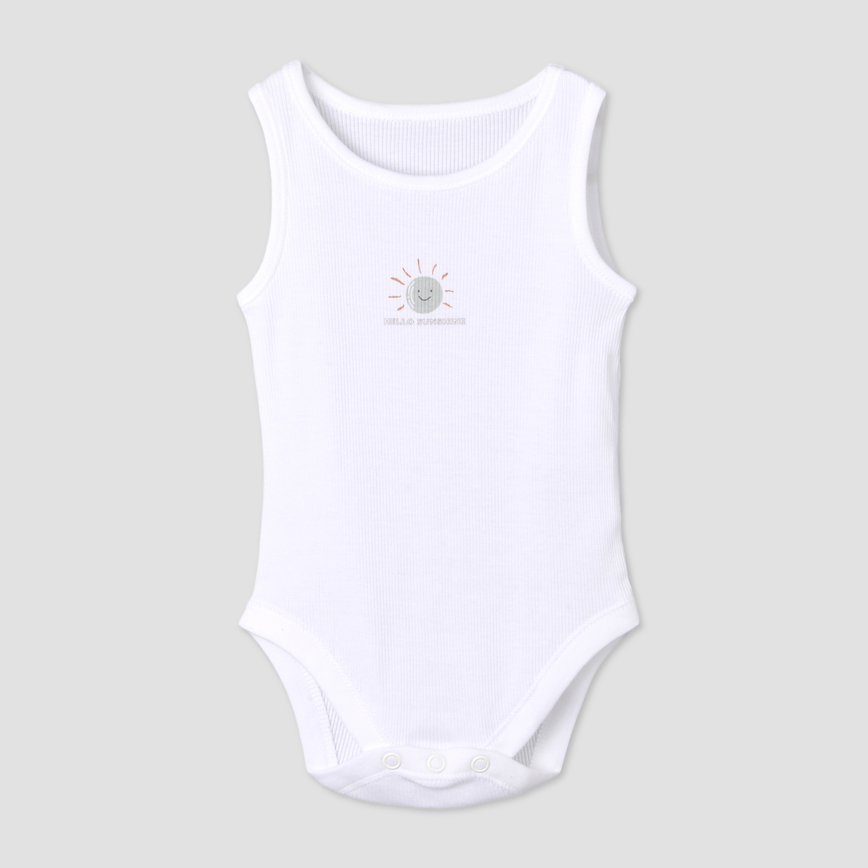 Pack of 7 Juniors Round Neck Sleeveless Bodysuit with Fun Print-baby-boys-clothing-bodysuits-image-3