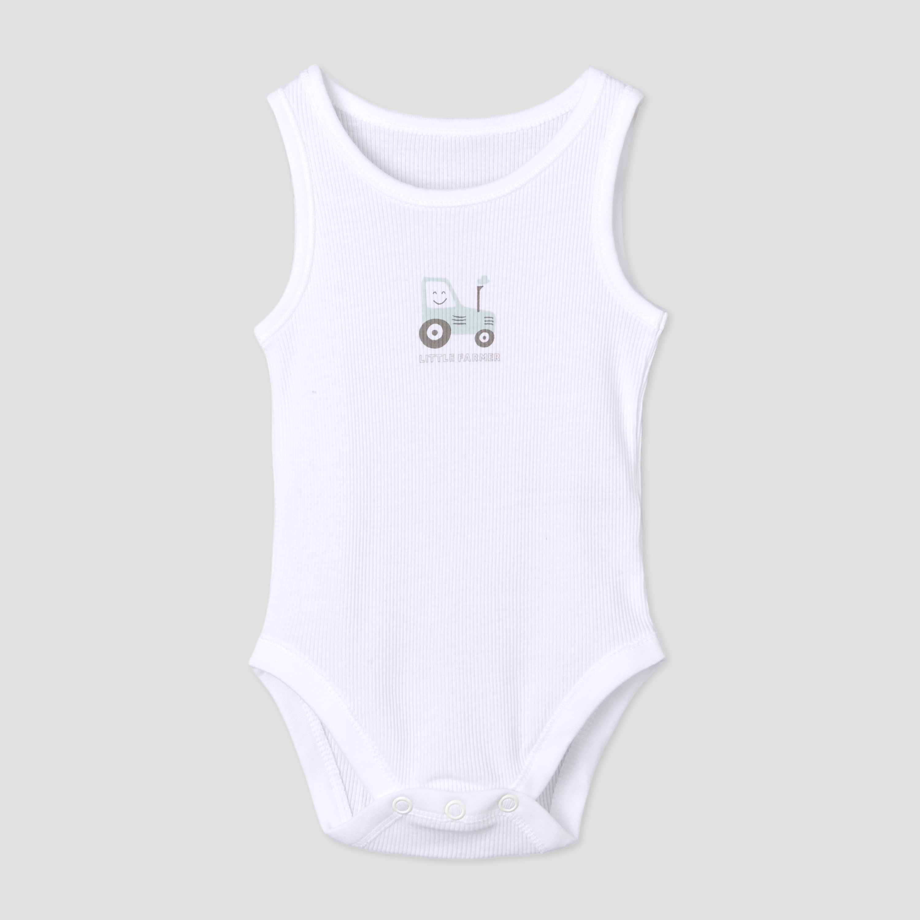 Pack of 7 Juniors Round Neck Sleeveless Bodysuit with Fun Print-baby-boys-clothing-bodysuits-image-7