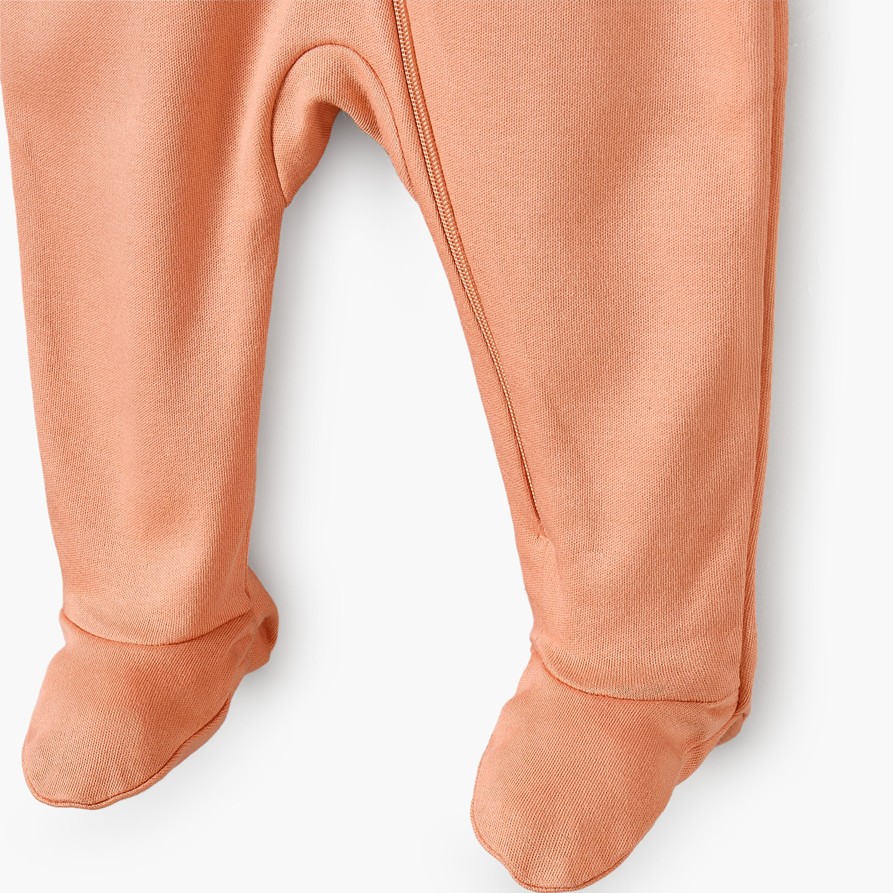 طقم رومبر قطن بياقة دائرية وأكمام طويلة مع سحاب إغلاق للبنات - 5 قطع-baby-boys-clothing-nightwear-sleepsuits-image-10