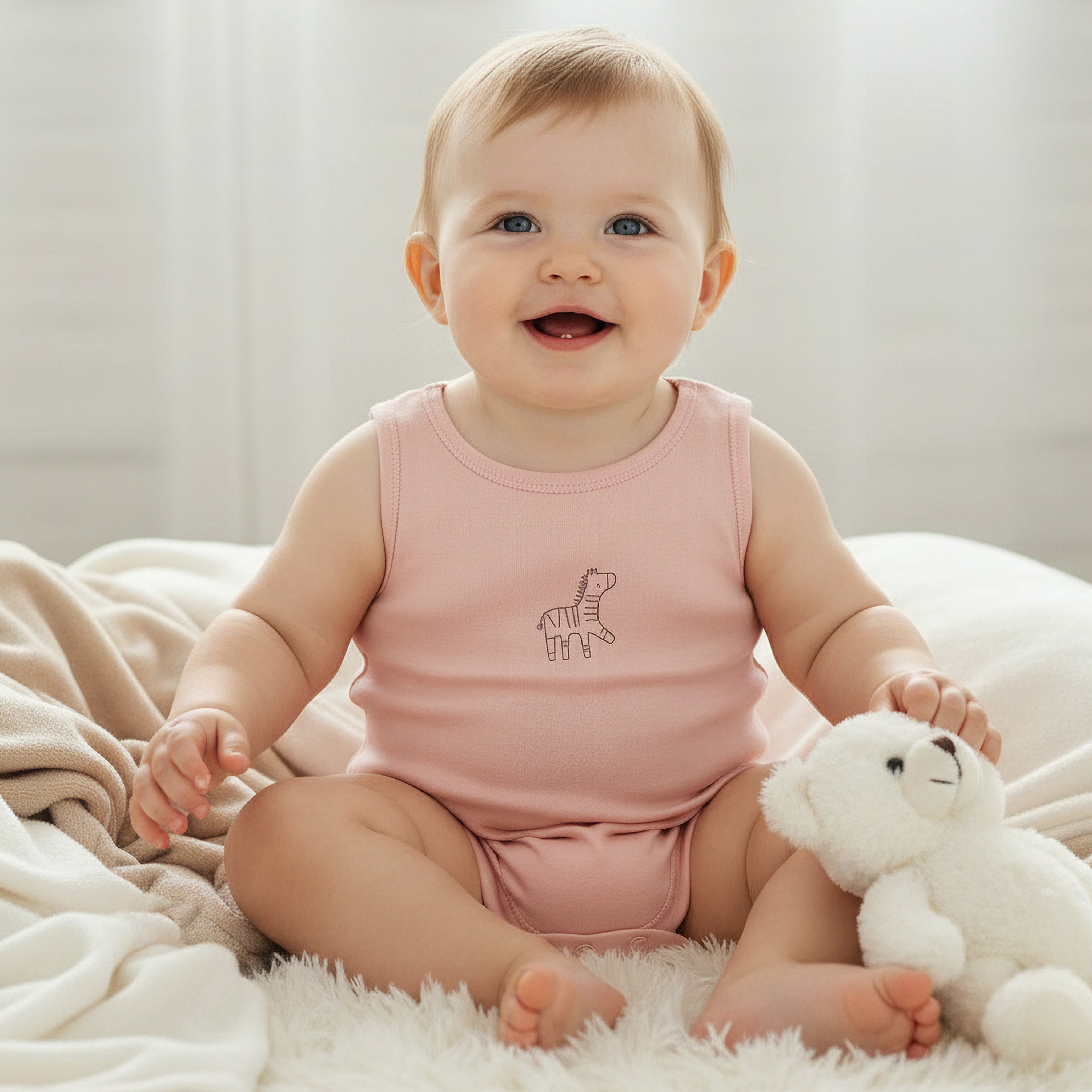 بودي سوت للأطفال بياقة مستديرة وبدون أكمام بطبعات حيوانات طقم 7 قطع من جونيورز-promo_babyshop_Buy2for1025_KWT130126-image-9