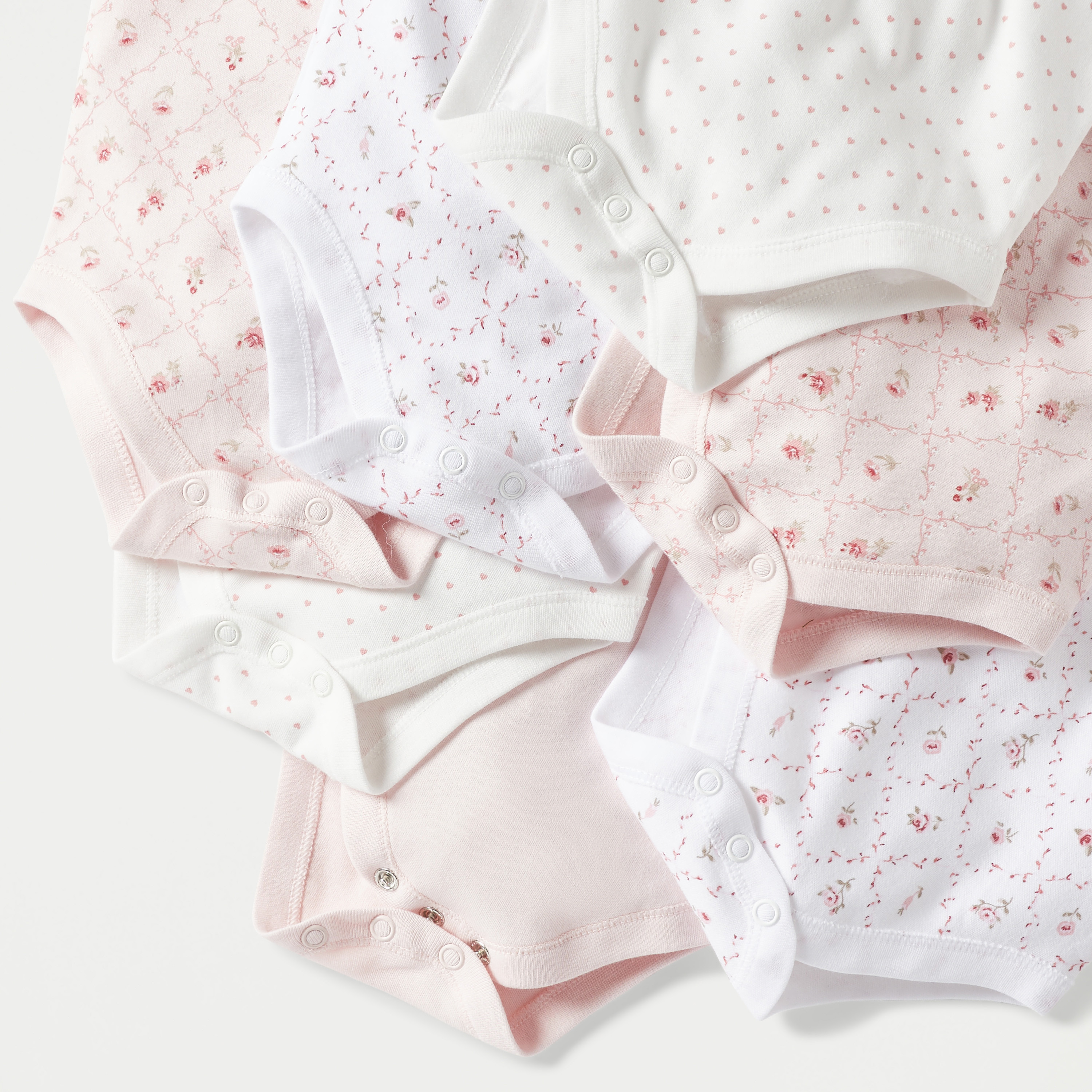 بودي سوت دون أكمام بطبعات من جونيورز - طقم من 7 قطع-baby-girls-clothing-bodysuits-image-4