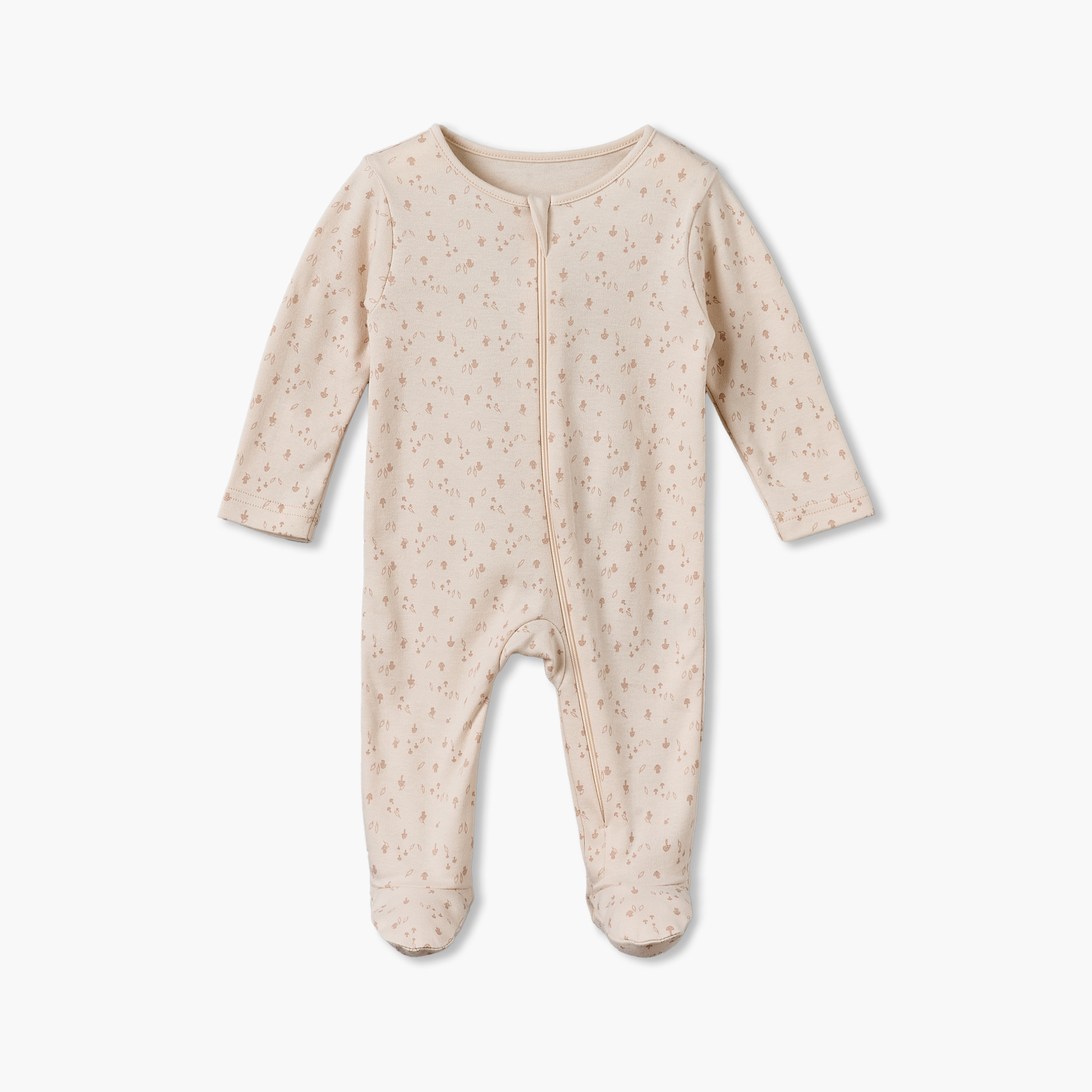 بدلة نوم قطنية بياقة مستديرة وأكمام طويلة وسحاب إغلاق من جونيورز - طقم من 3 قطع-baby-girls-clothing-nightwear-sleepsuits-image-4