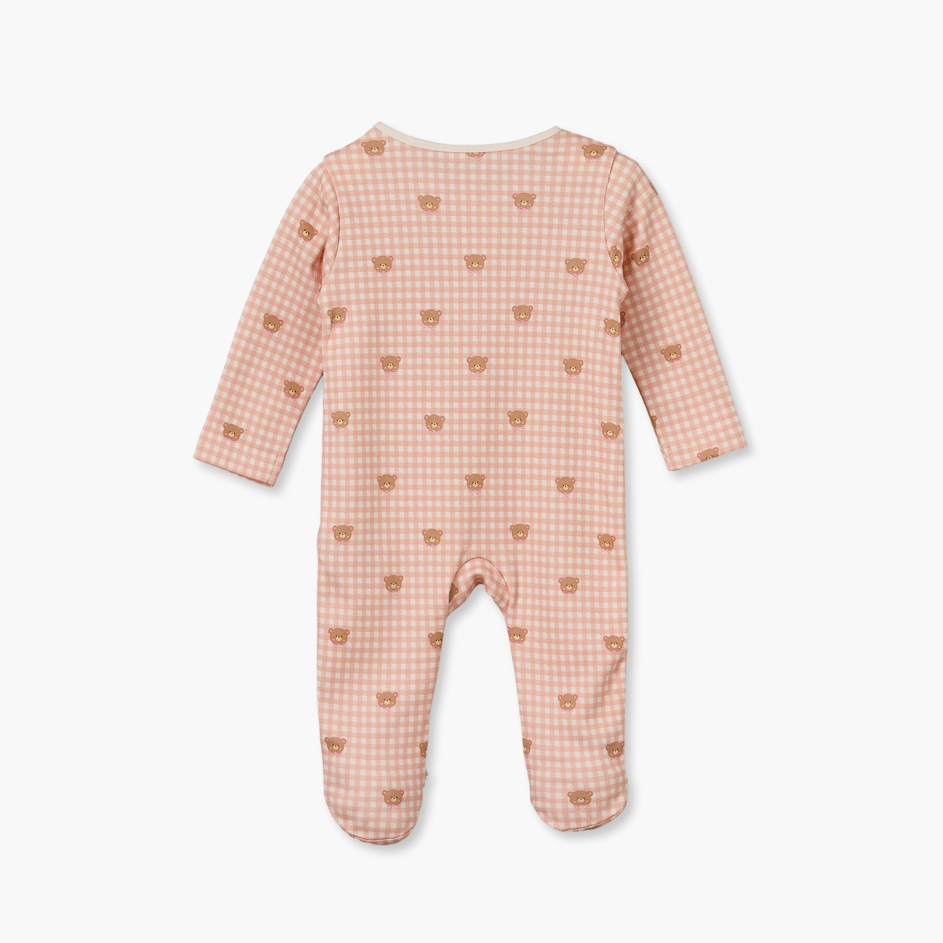 بدلات نوم قطن بياقة ضيقة وسحاب إغلاق وأكمام طويلة من جونيورز - عبوة 3 قطع-baby-girls-clothing-nightwear-sleepsuits-image-6