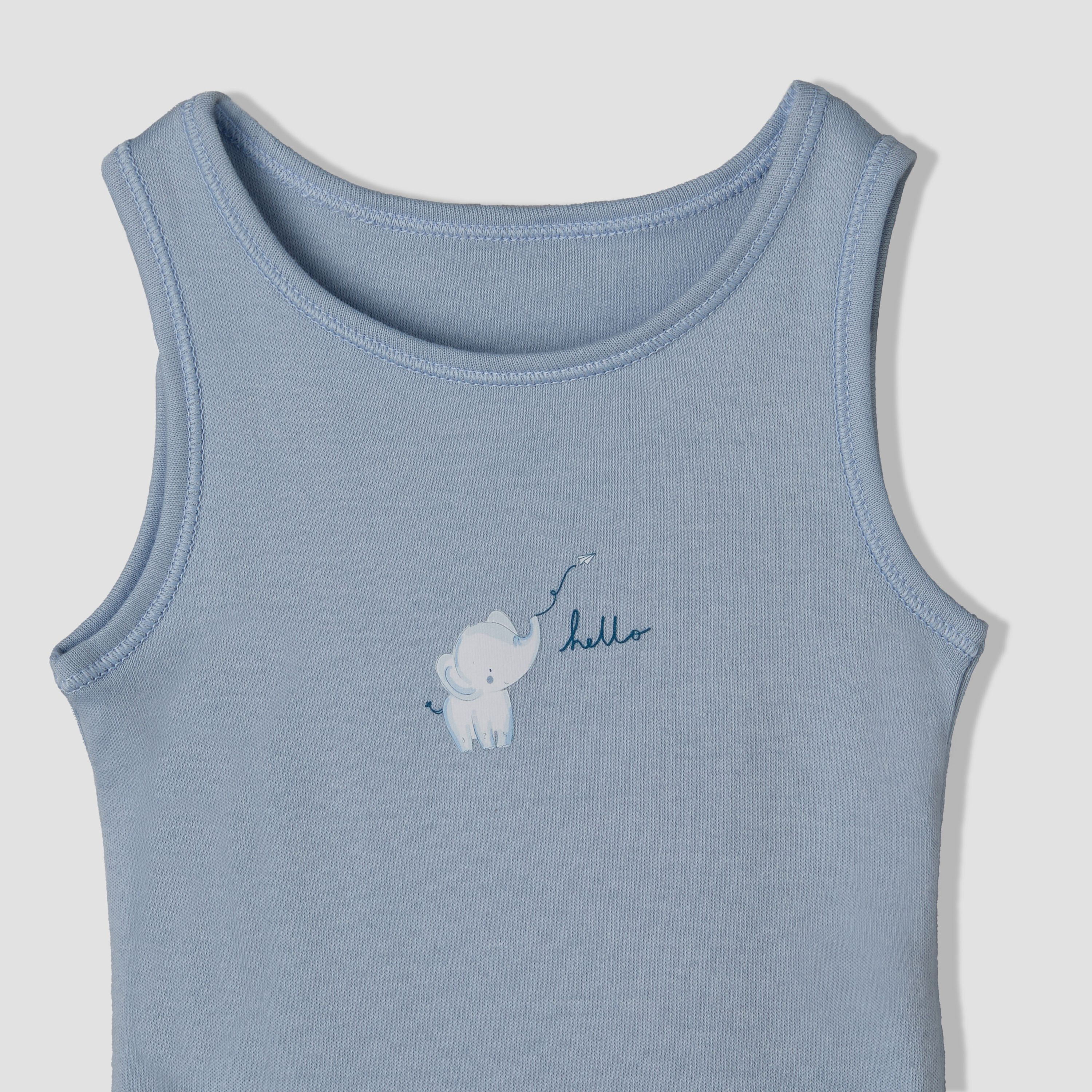 Set of 7 Juniors Round Neck Sleeveless Bodysuit with Print-baby-boys-clothing-bodysuits-image-7
