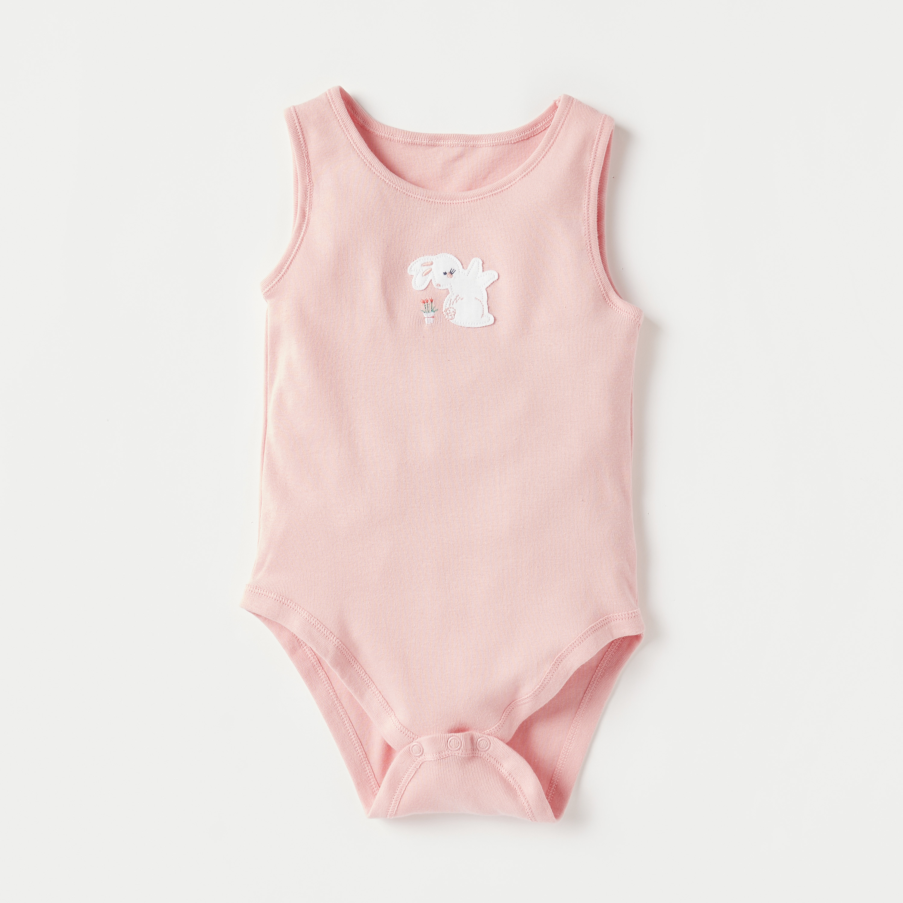 بودي سوت دون أكمام بزينة أرنب من جونيورز - طقم من 5 قطع-baby-girls-clothing-bodysuits-image-2