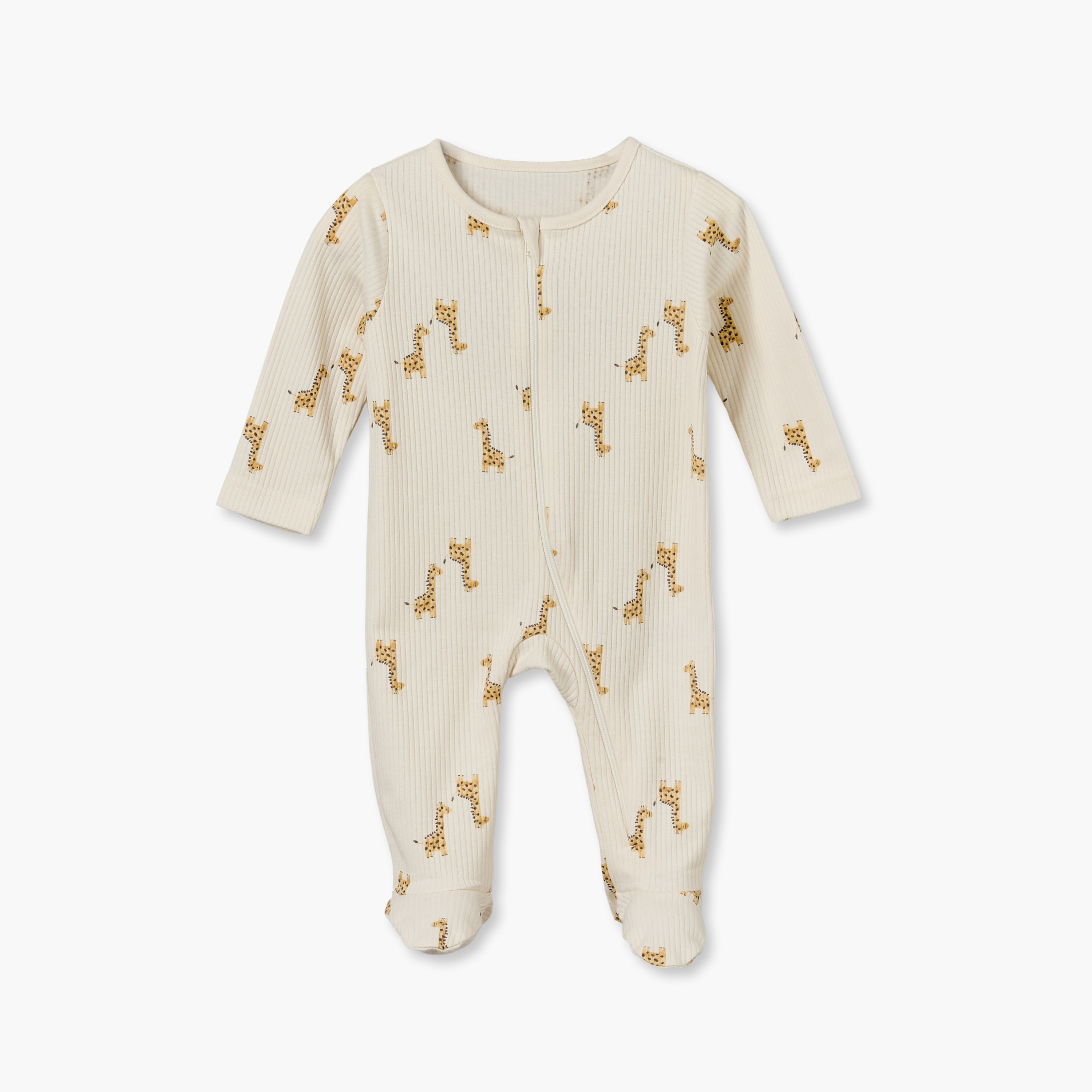 Pack of 3 Juniors Cotton Crew Neck Long Sleeves Sleepsuit with Zip Closure-baby-boys-clothing-nightwear-sleepsuits-image-4