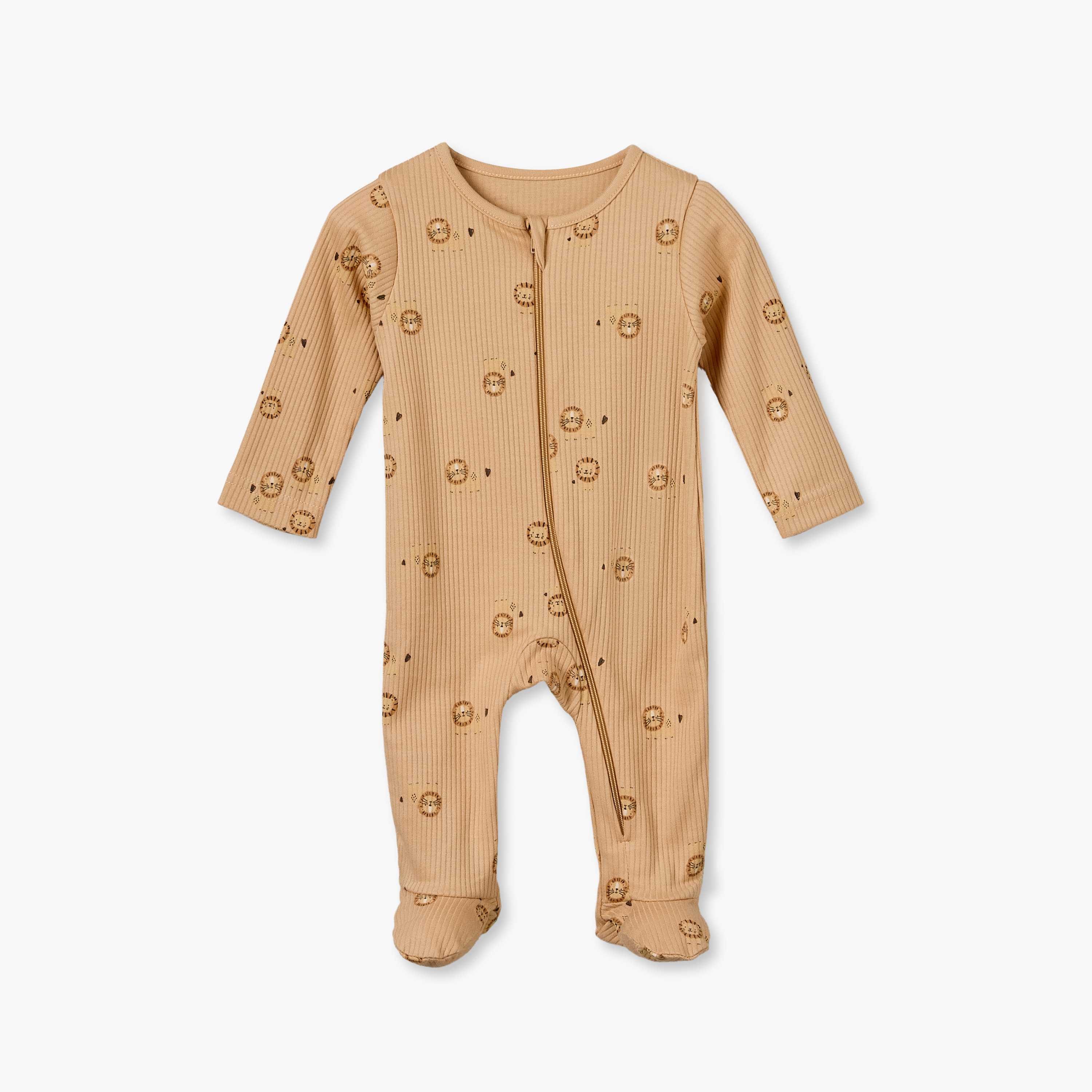 Pack of 3 Juniors Cotton Crew Neck Long Sleeves Sleepsuit with Zip Closure-baby-boys-clothing-nightwear-sleepsuits-image-5