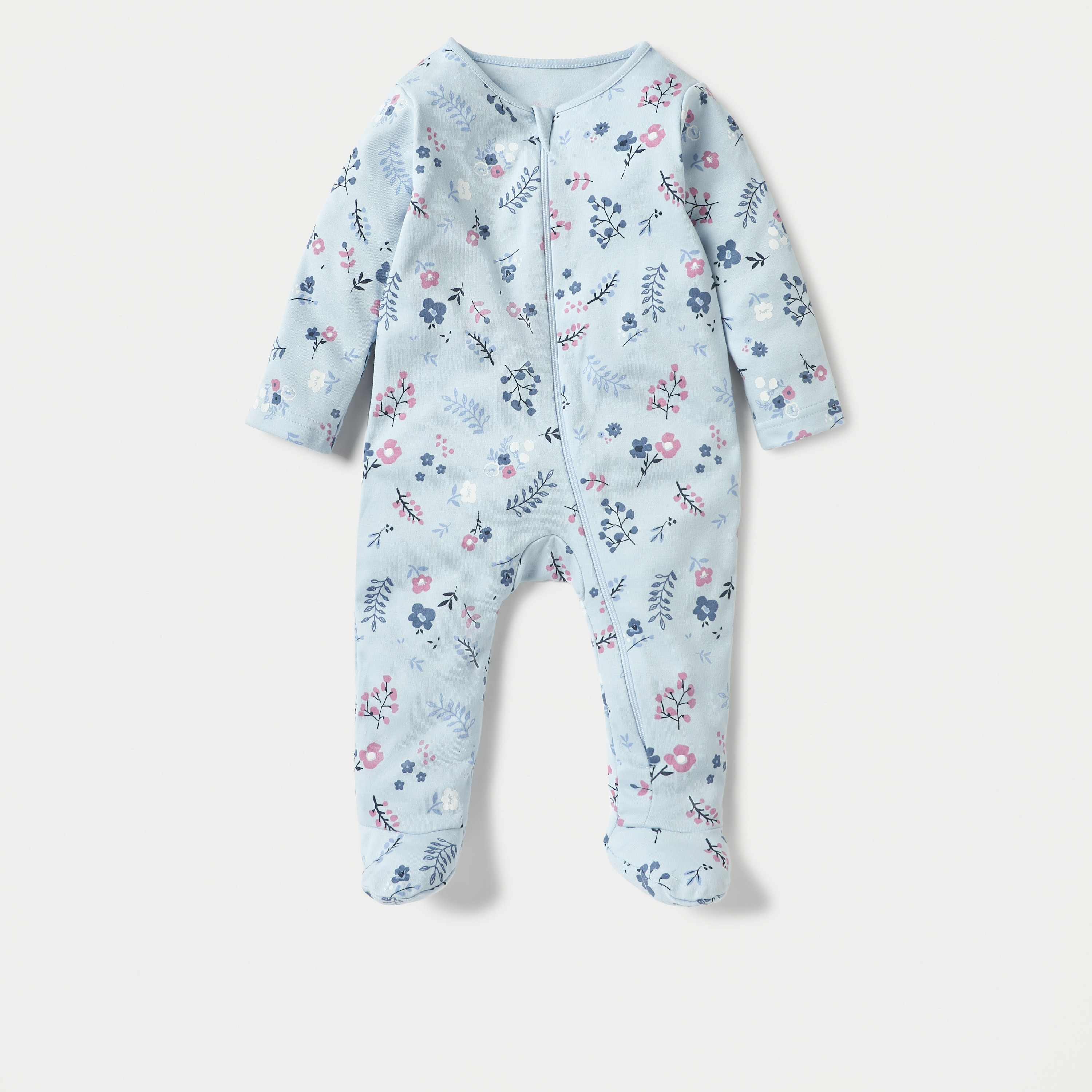 بدلات نوم مُغلقة القدمين بسحّاب إغلاق وطبعات من جونيورز - طقم 3 قطع-baby-girls-clothing-nightwear-sleepsuits-image-2