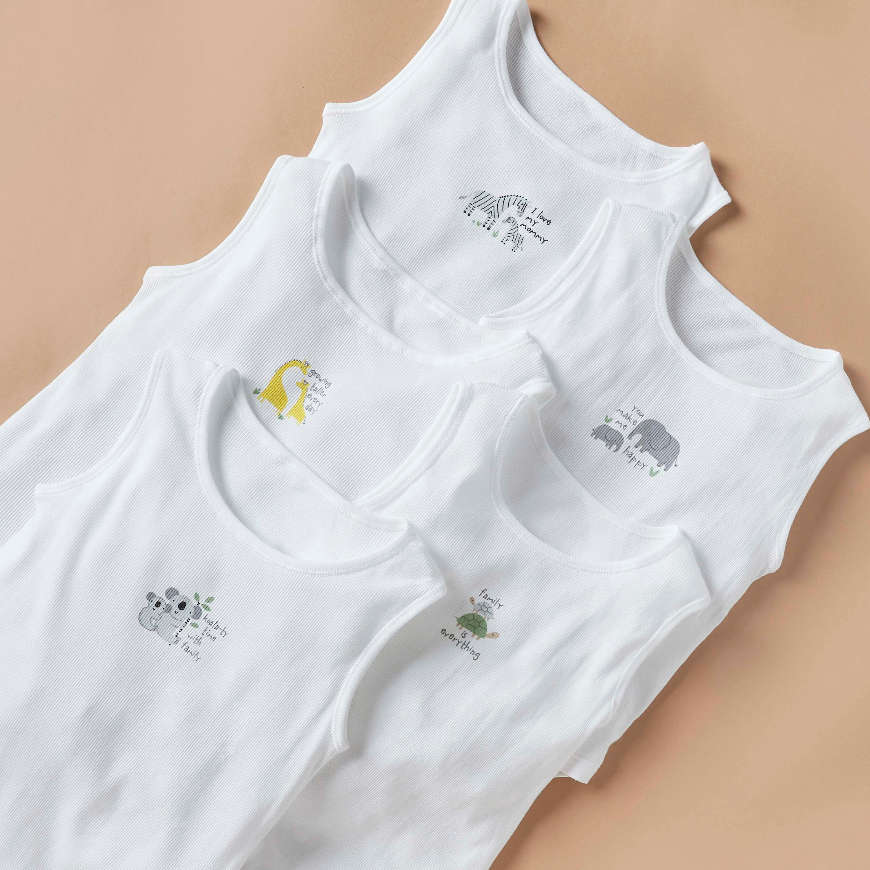 بودي سوت دون أكمام بطبعات حيوانات من جونيورز- طقم من 5 قطع-baby-boys-clothing-multipacks-image-3